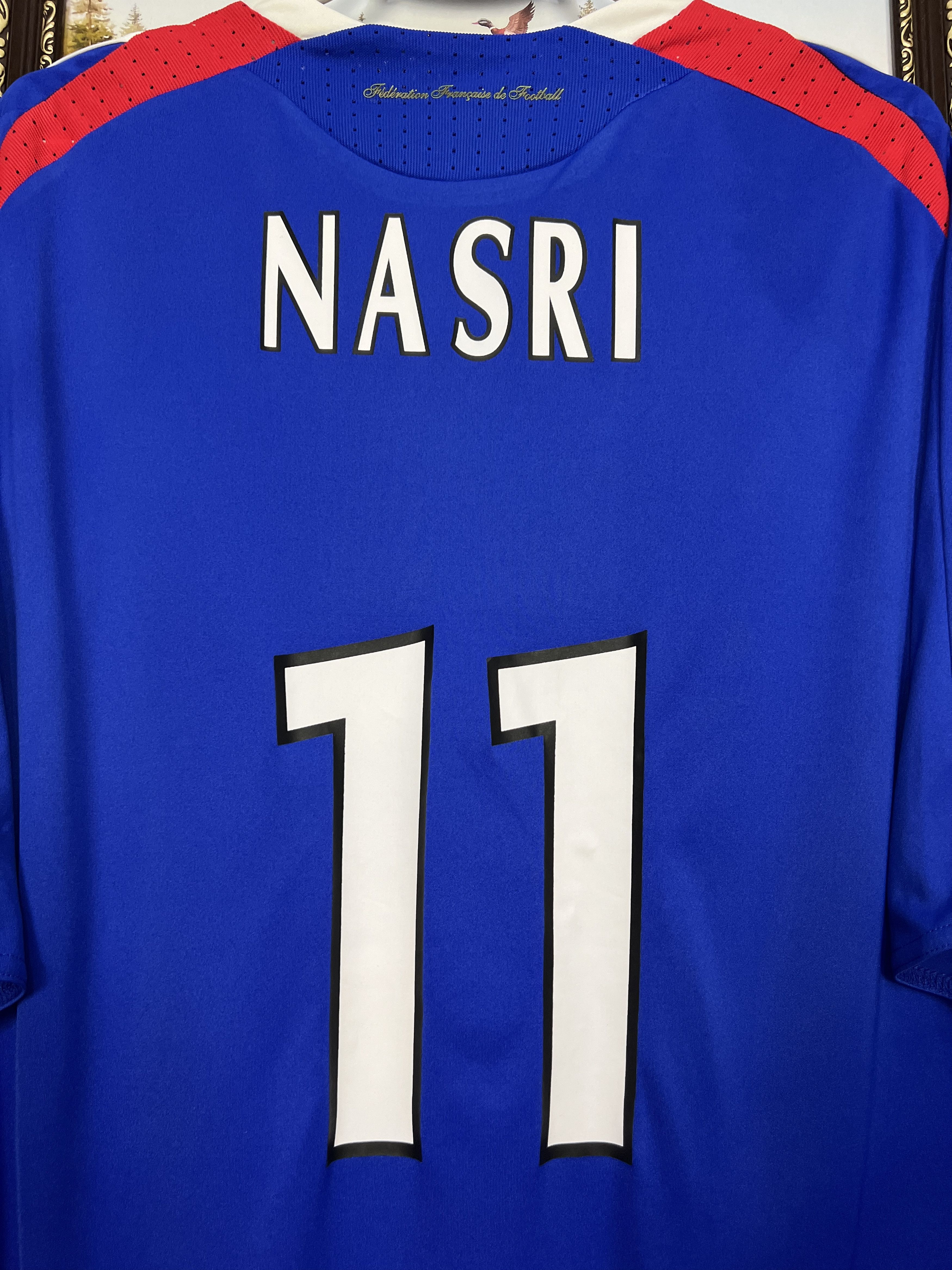 Adidas France Home football shirt 2007 Soccer #11 Nasri Adidas Size US XL / EU 56 / 4 - 12 Thumbnail