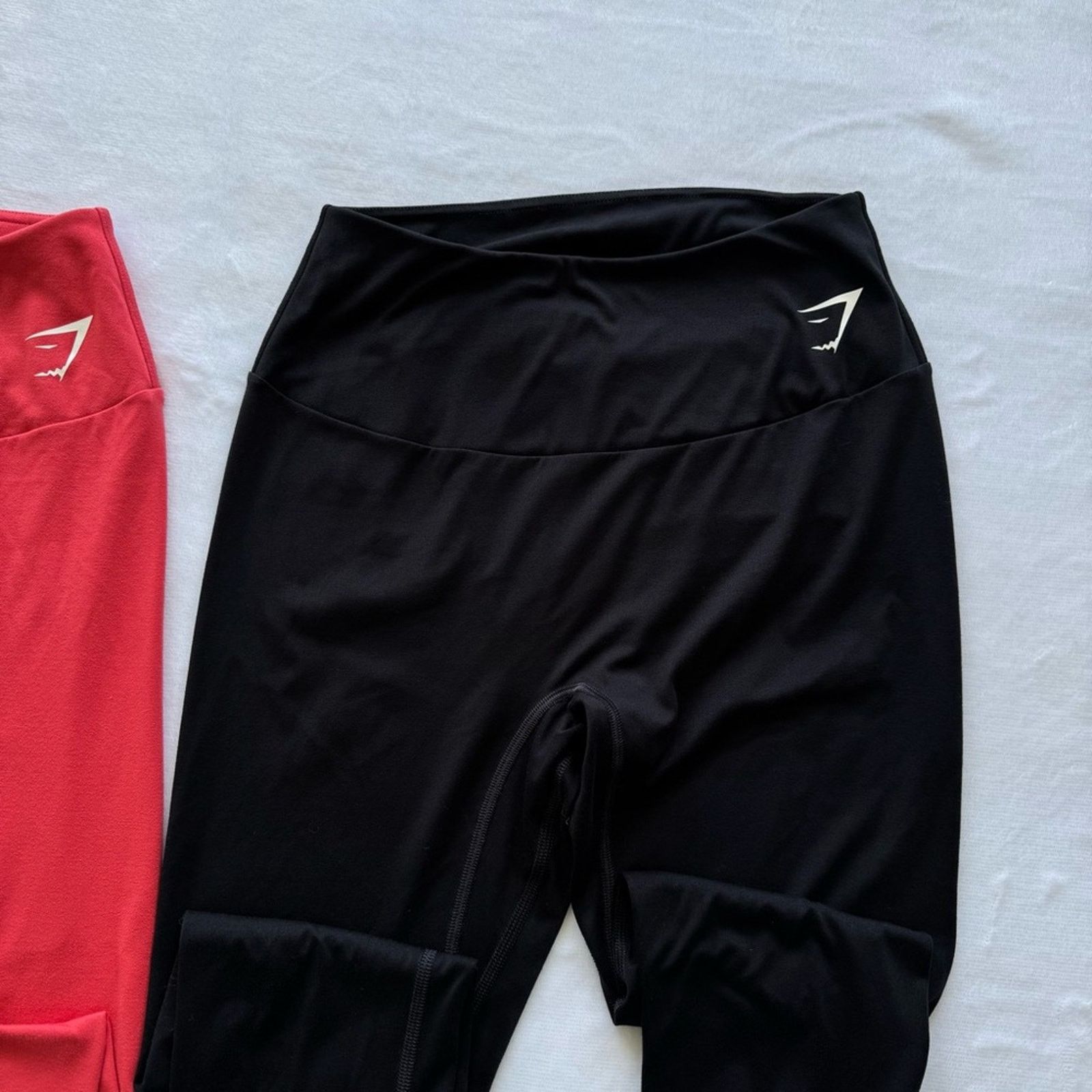 Gymshark Gymshark Leggings 2pcs Red and Black full length, Size S Size 28" / US 6 / IT 42 - 4 Thumbnail