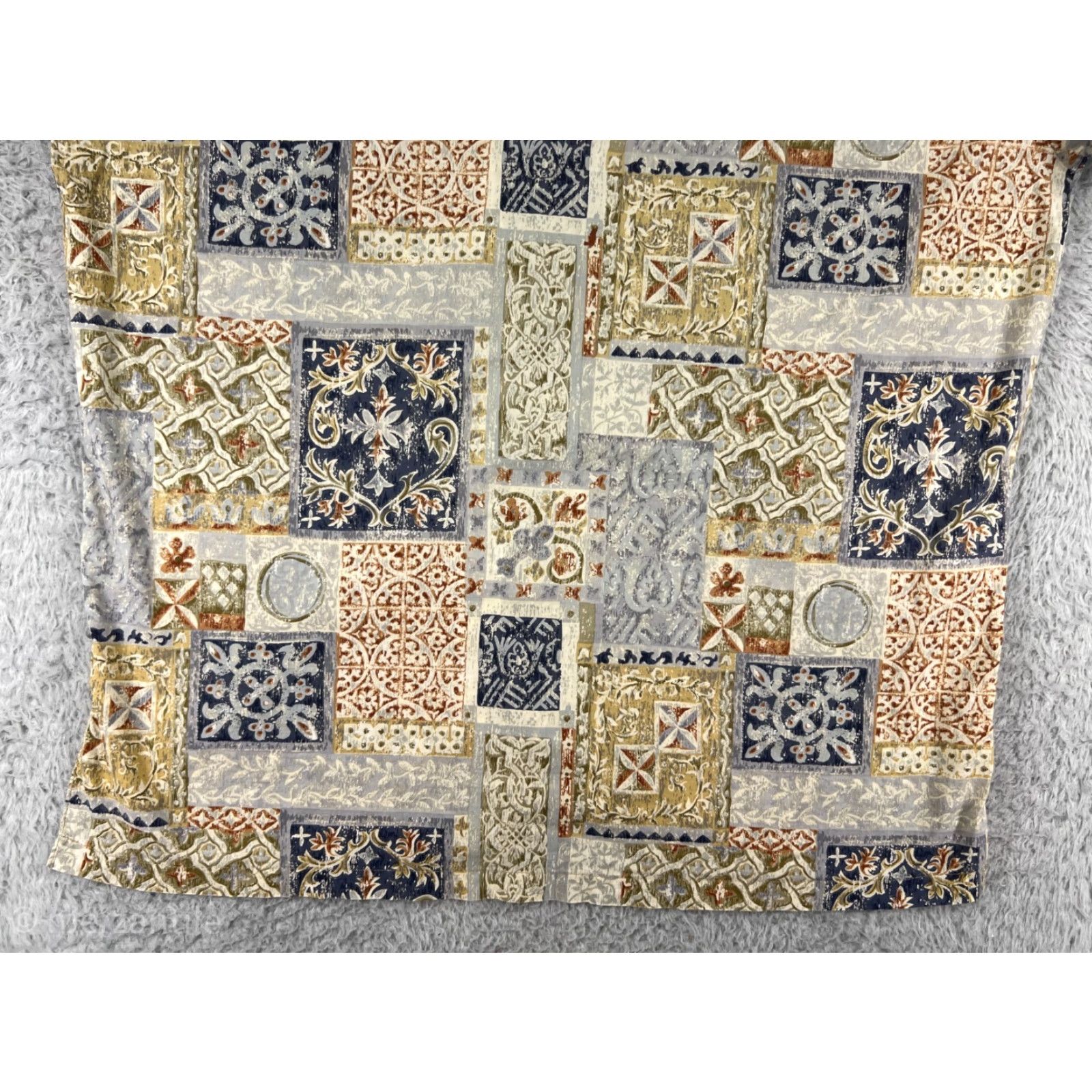 Tori Richard Tori Richard Shirt Mens Large Beige Quilt Pattern Button Up Hawaiian Cotton Lawn Size US L / EU 52-54 / 3 - 7 Thumbnail