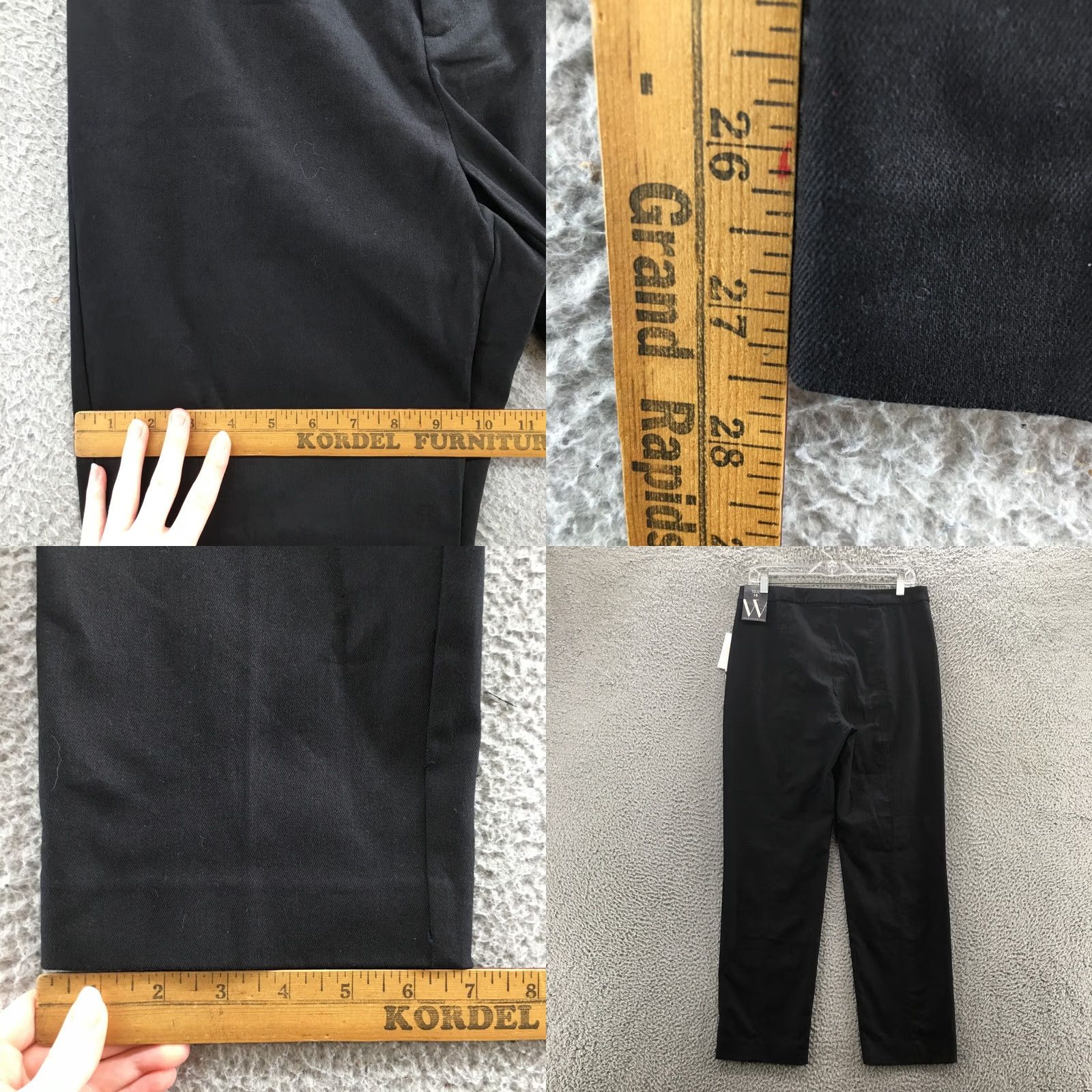 Worthington Worthington Slim Leg Dress Pants Womens 10 Black High Rise Cotton Blend NEW Size 32" / US 10 / IT 46 - 8 Thumbnail