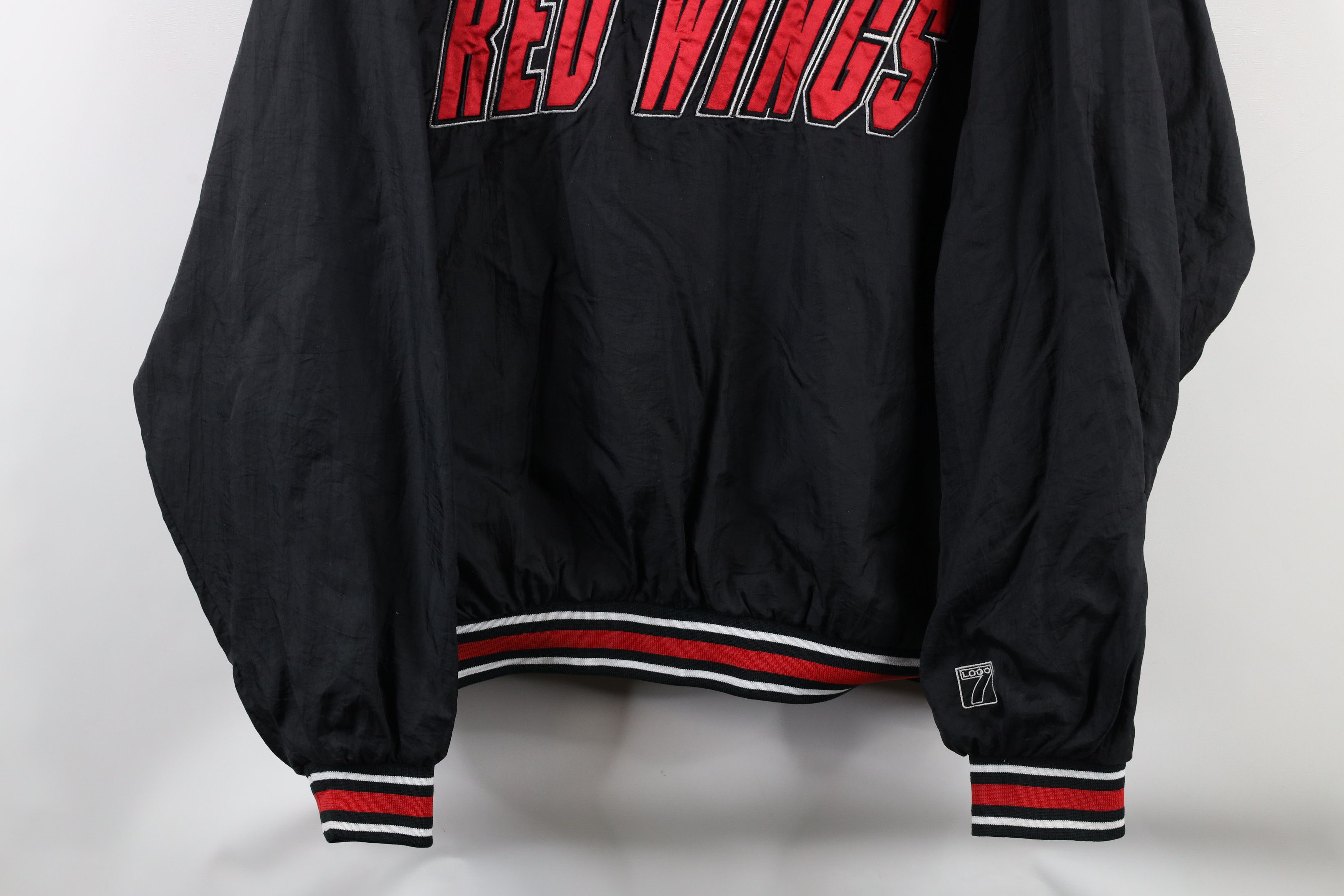 Vintage Vintage 90s Detroit Red Wings Hockey Pullover Jacket Black Size US M / EU 48-50 / 2 - 3 Thumbnail