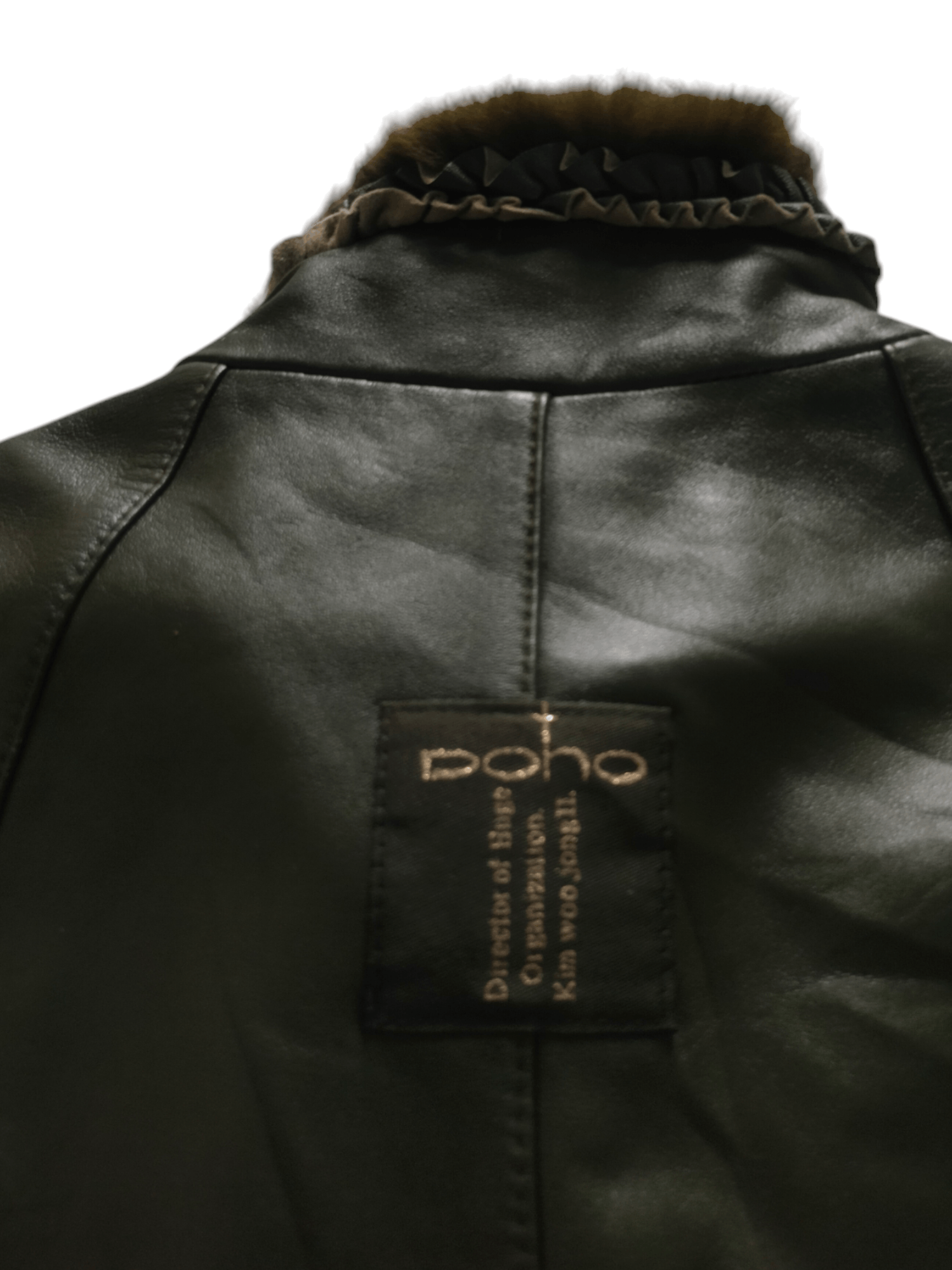 14th Addiction Doho Calf leather Ribbed Grunge vkei gothic fur jacket Size S / US 4 / IT 40 - 6 Thumbnail
