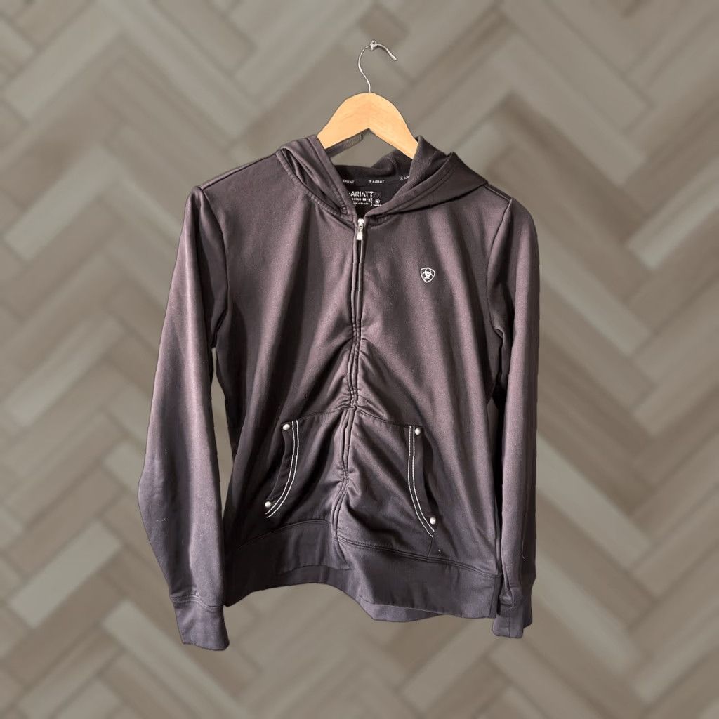 Ariat Ariat Womens Black Full Zip Hooded Sweatshirt Size Medium Size M / US 6-8 / IT 42-44 - 1 Thumbnail