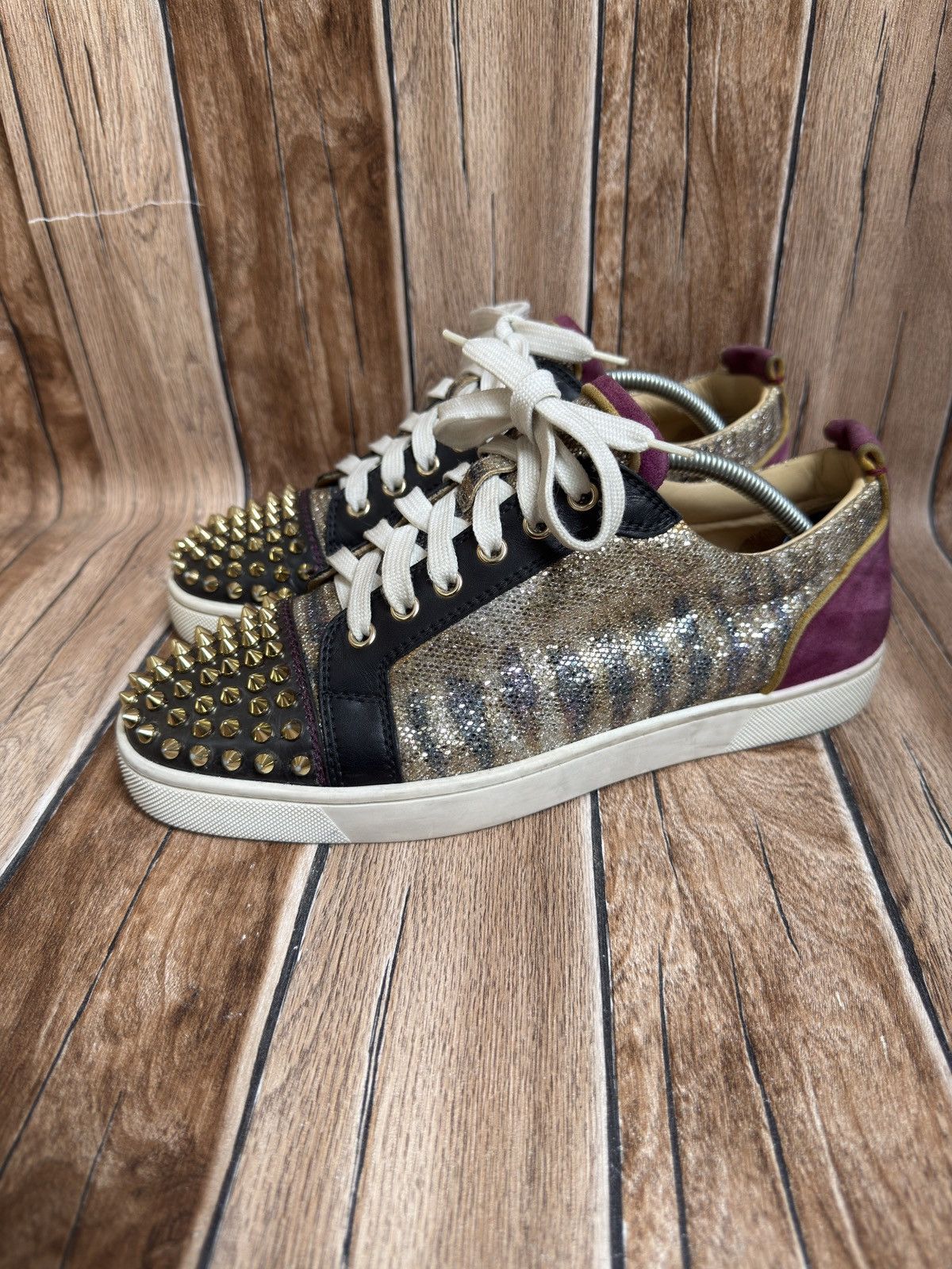 Christian Louboutin Glitters Louis junior spike trainers Size US 7.5 / EU 40-41 - 1 Thumbnail