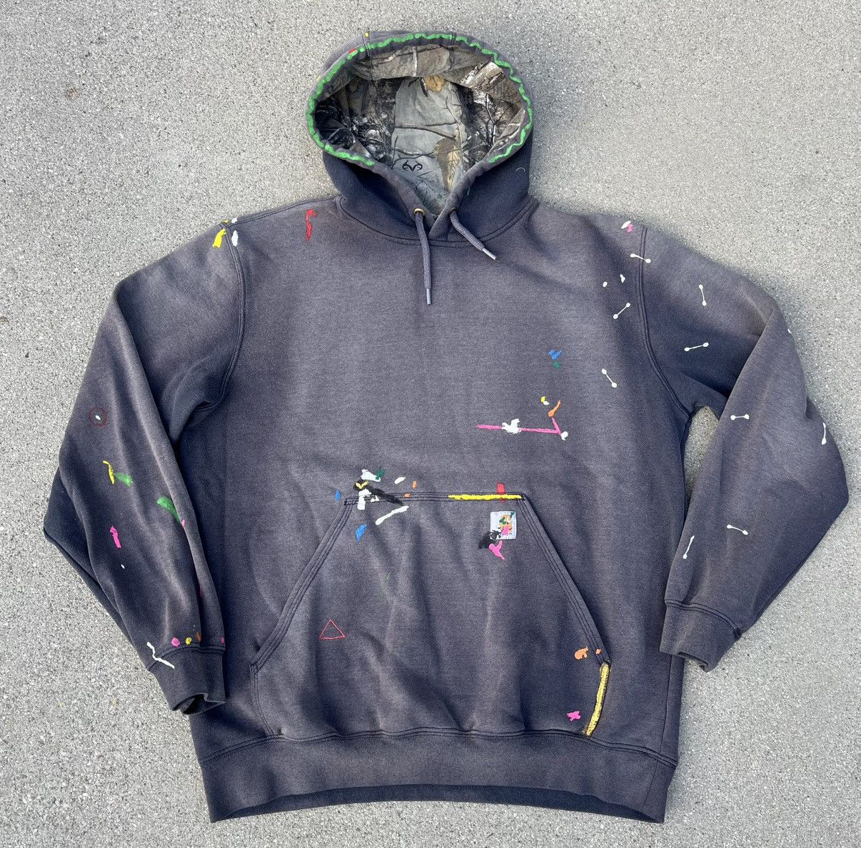 Carhartt Custom Carhartt Hoodie Sun Fade Distressed Camo Real Tree Size US L / EU 52-54 / 3 - 1 Thumbnail