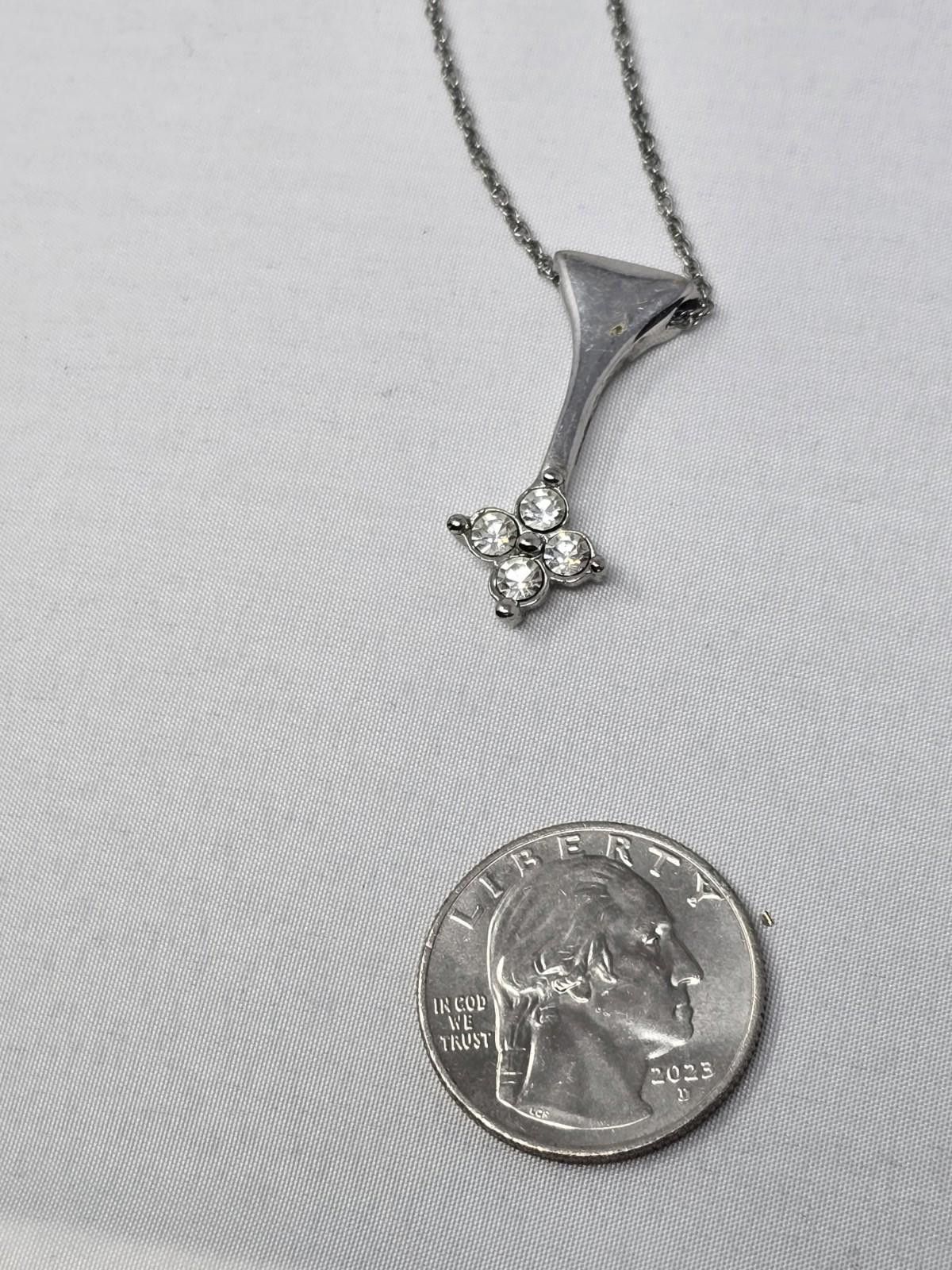 Other Vintage Danecraft Sterling Silver Necklace Chain w Modernist Size ONE SIZE - 3 Thumbnail