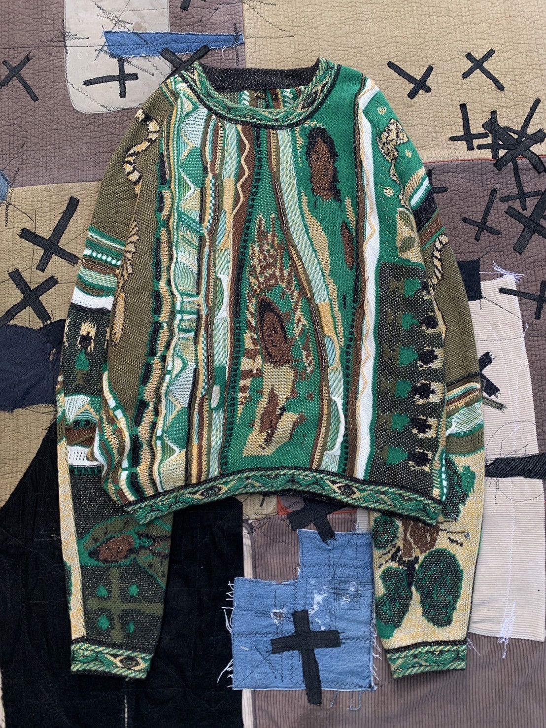 Kapital Kountry KAPITAL 7G VIRGIN MARY GAUDY KNIT SWEATER Size US L / EU 52-54 / 3 - 2 Thumbnail
