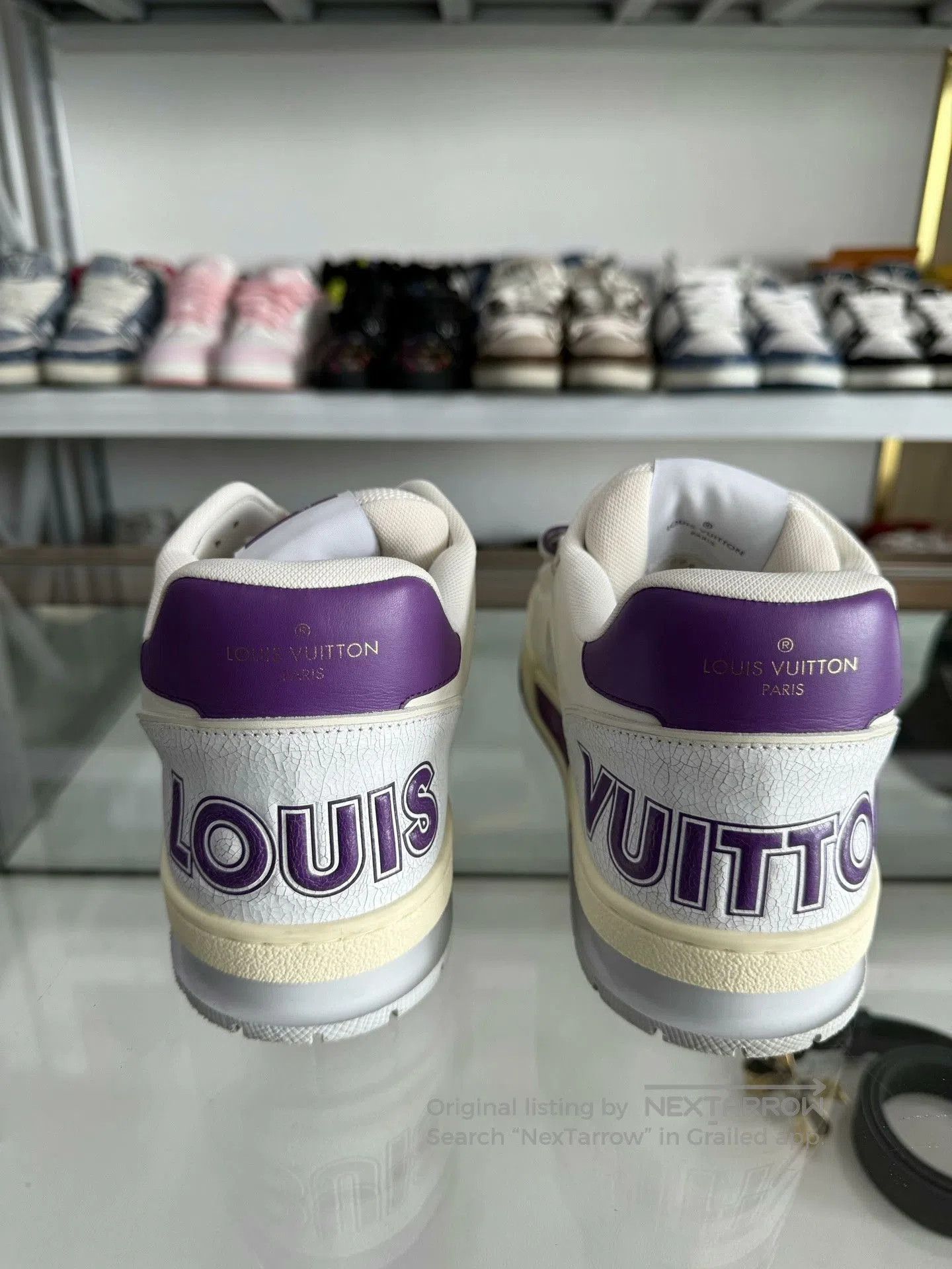 Louis Vuitton Louis Vuitton LV Trainer White Purple Velcro 42.5. Size US 9.5 / EU 42-43 - 3 Thumbnail