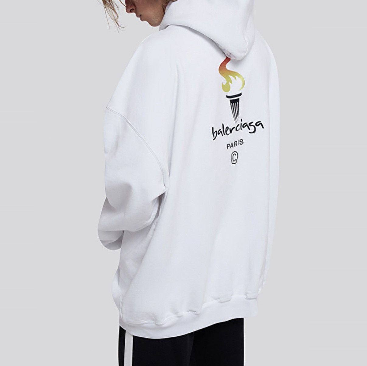 Balenciaga Balenciaga Embroidered Paris Olympics Logo Oversized Hoodie Size US XXS / EU 40 - 7 Thumbnail