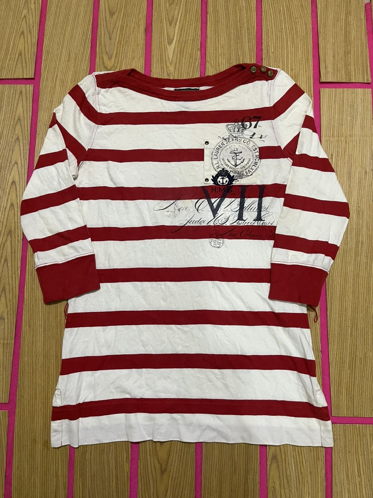 Lauren Ralph Lauren Y2K RALPH LAUREN women's sleeve tshirt Size S / US 4 / IT 40 - 1 Thumbnail