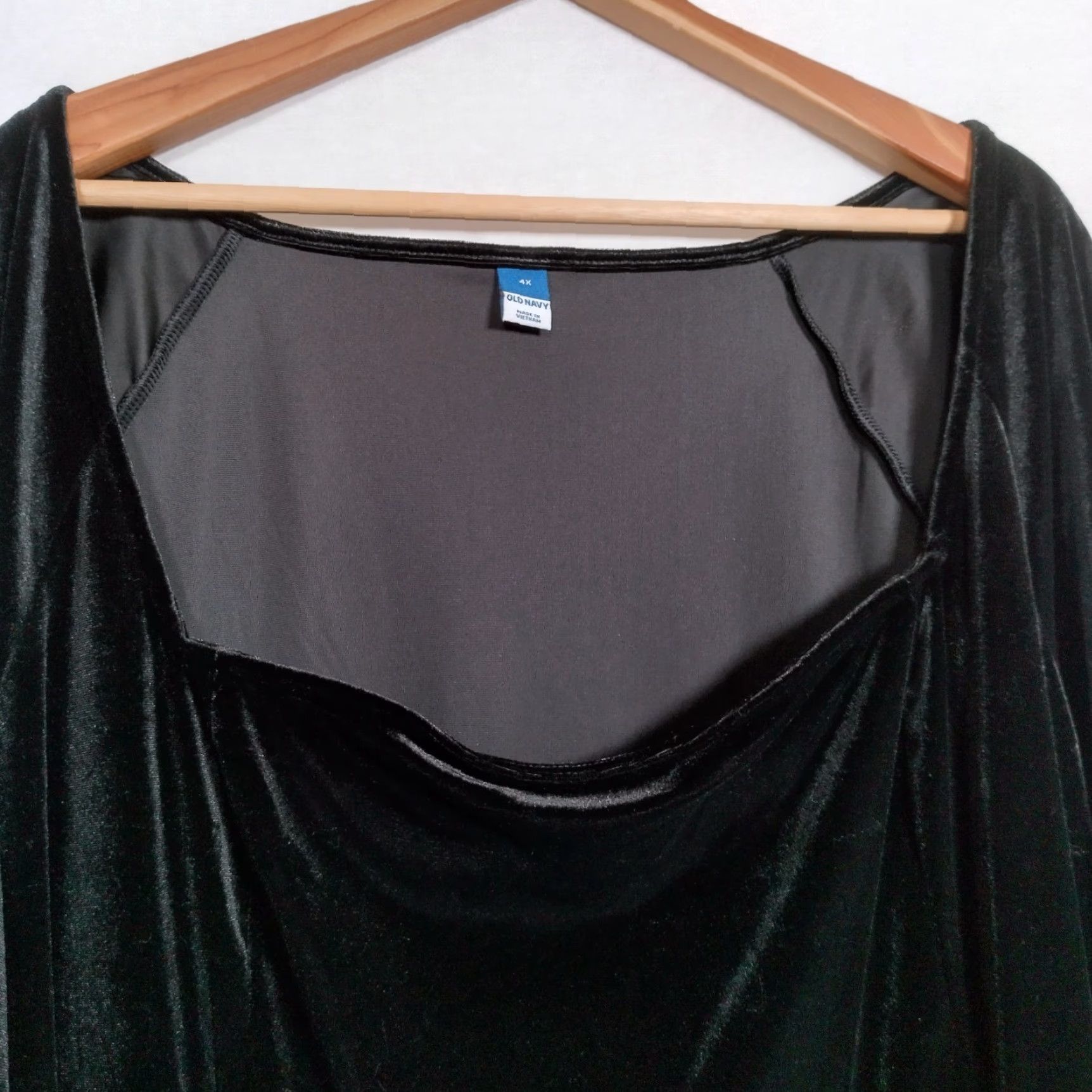 Old Navy Old Navy Dress Plus Size 4X Flare Mini Black Jack Stretch Velour Long Sleeve New Size XXL / US 16-18 / IT 52-54 - 4 Thumbnail