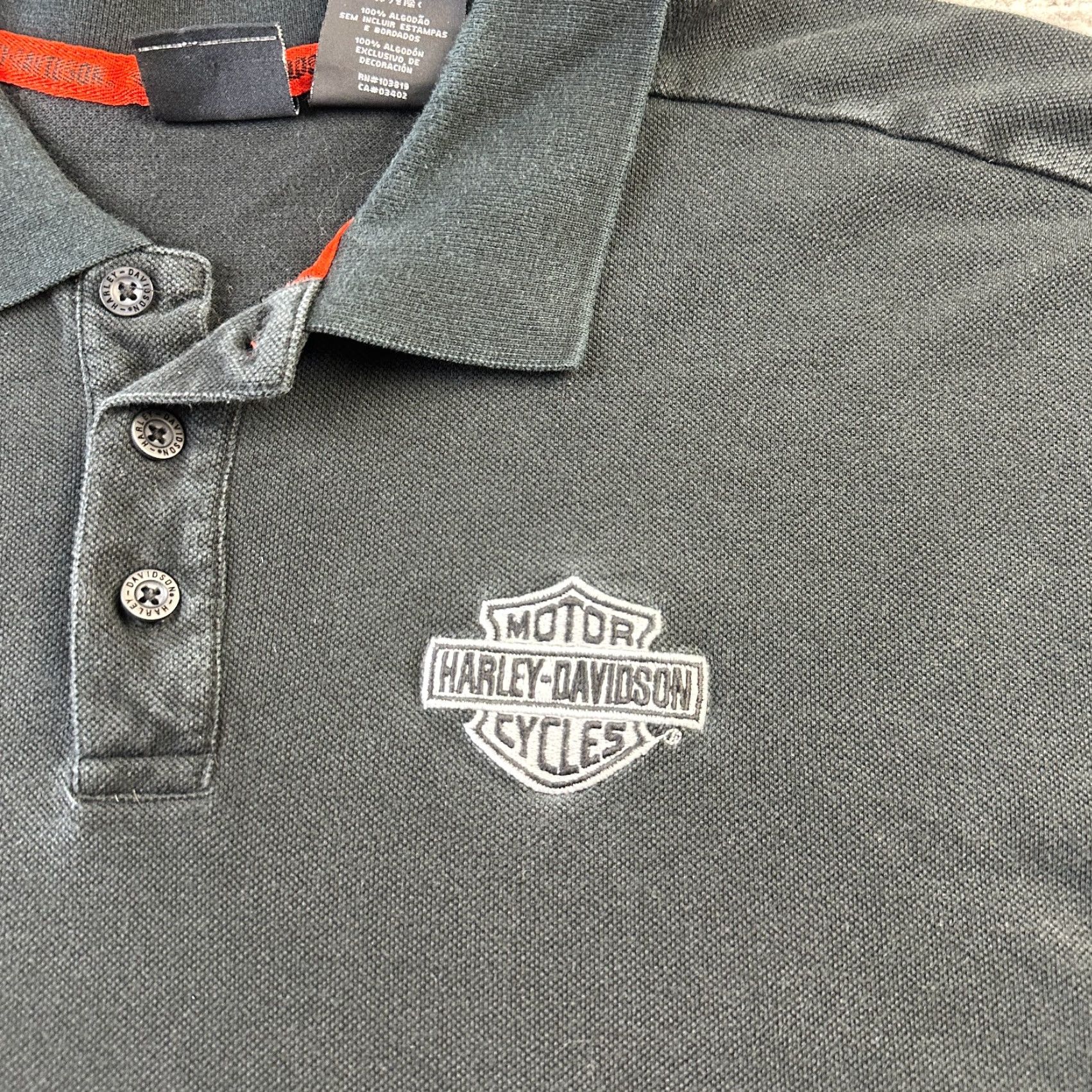Harley Davidson Harley-Davidson Shirt Mens 2XL Black Polo Short Sleeve Helmet Logo Vintage No Size US XXL / EU 58 / 5 - 5 Thumbnail