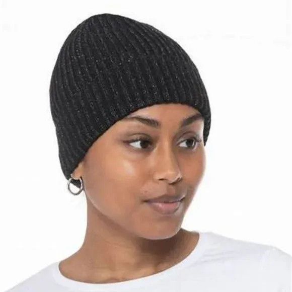 Other Style & Co Women's Solid Shine Cuff Beanie, Black Size ONE SIZE - 2 Thumbnail