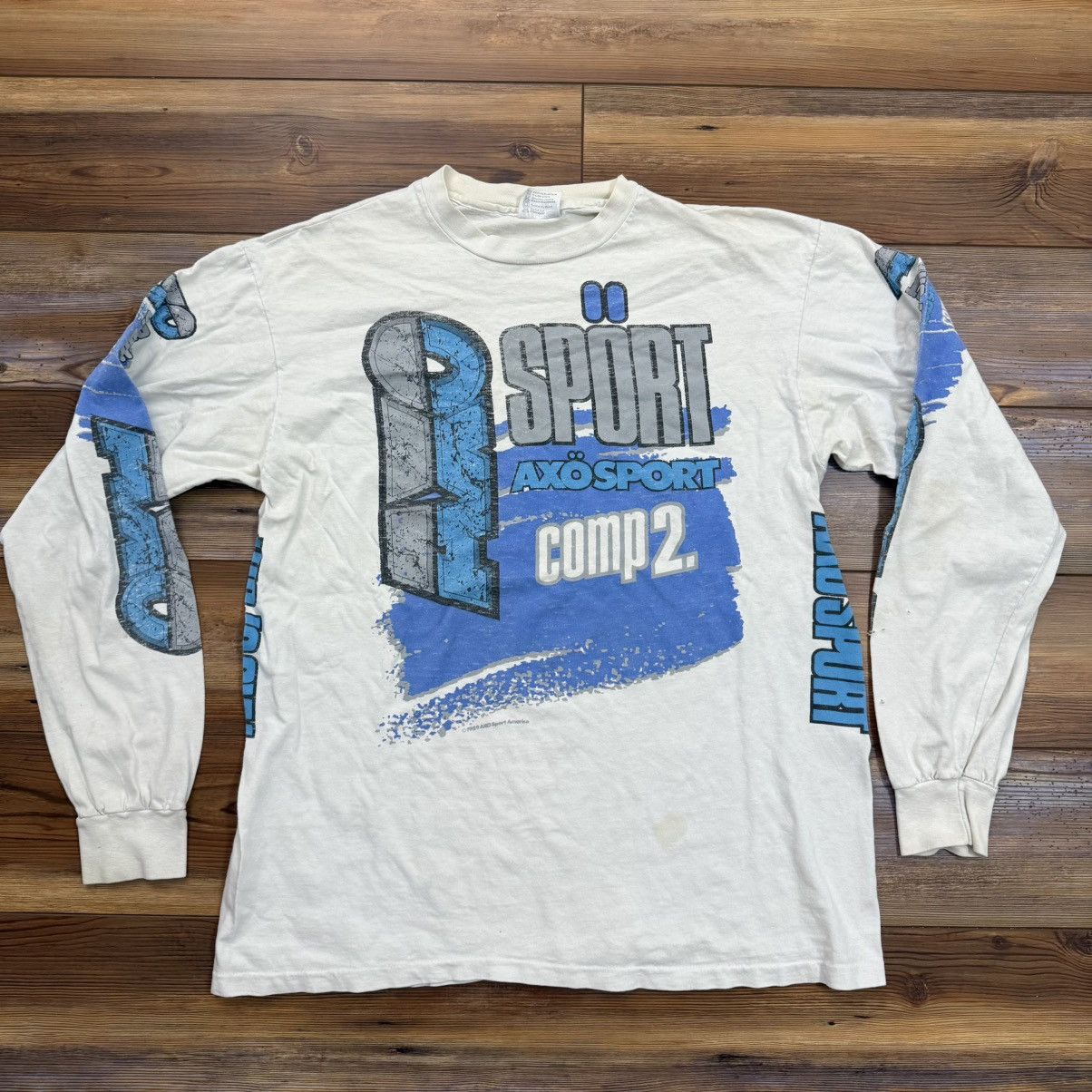 Other Vintage ‘80s AXO Sport Comp2 Motocross Longsleeve Shirt Size US L / EU 52-54 / 3 - 1 Thumbnail