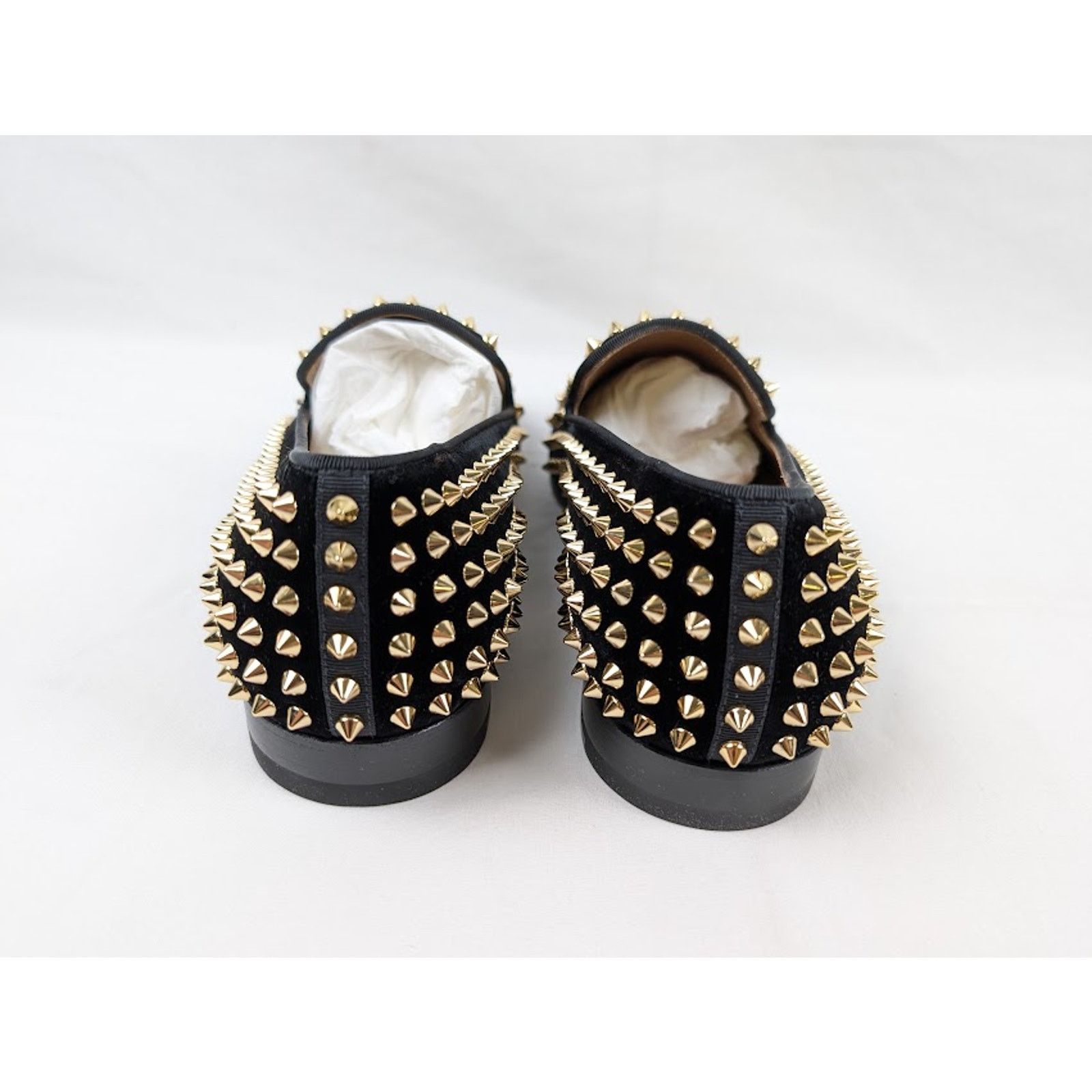 Christian Louboutin o1rshd1 Dandelion Spikes Flat Shoes in Black/Dorado Size US 9.5 / EU 42-43 - 13 Thumbnail