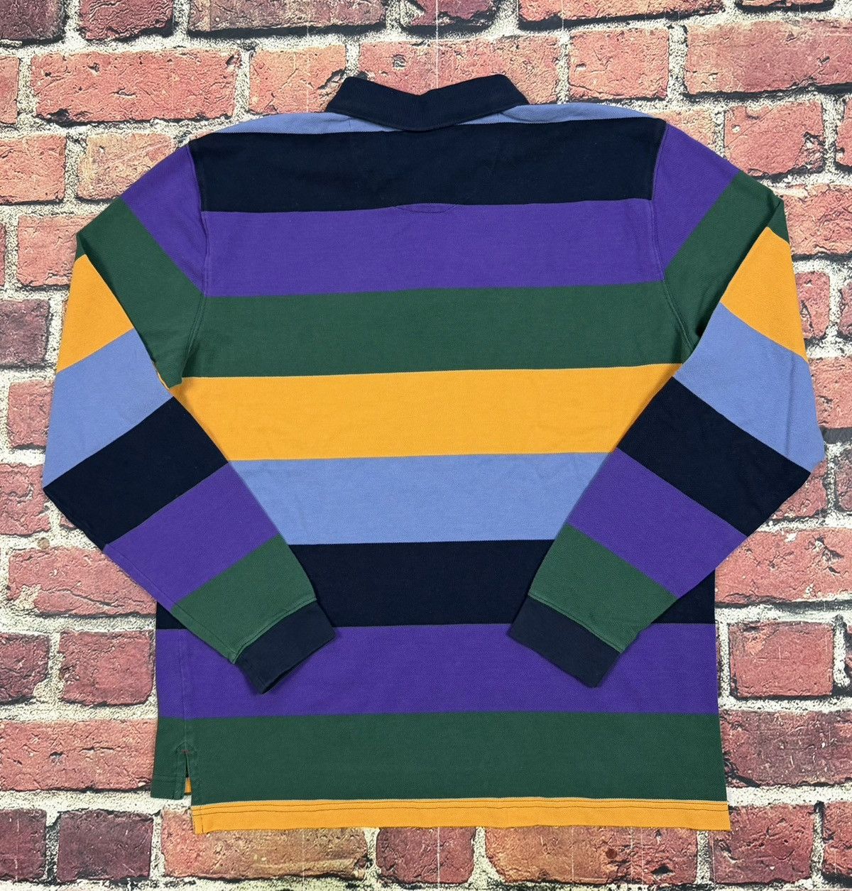 Brooks Brothers Brooks Brothers Long Sleeve Polo Striped Color-Block Rugby Size US XL / EU 56 / 4 - 2 Thumbnail