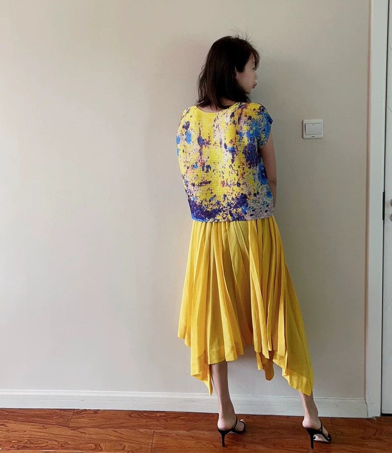 Issey Miyake issey miyake size:2 Yellow beach dress Size 42" / US 20 - 4 Thumbnail