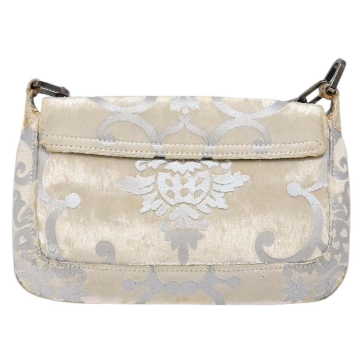Gucci GUCCI Chain Shoulder Bag Velor White 007 2033 007 2033 Size ONE SIZE - 3 Thumbnail