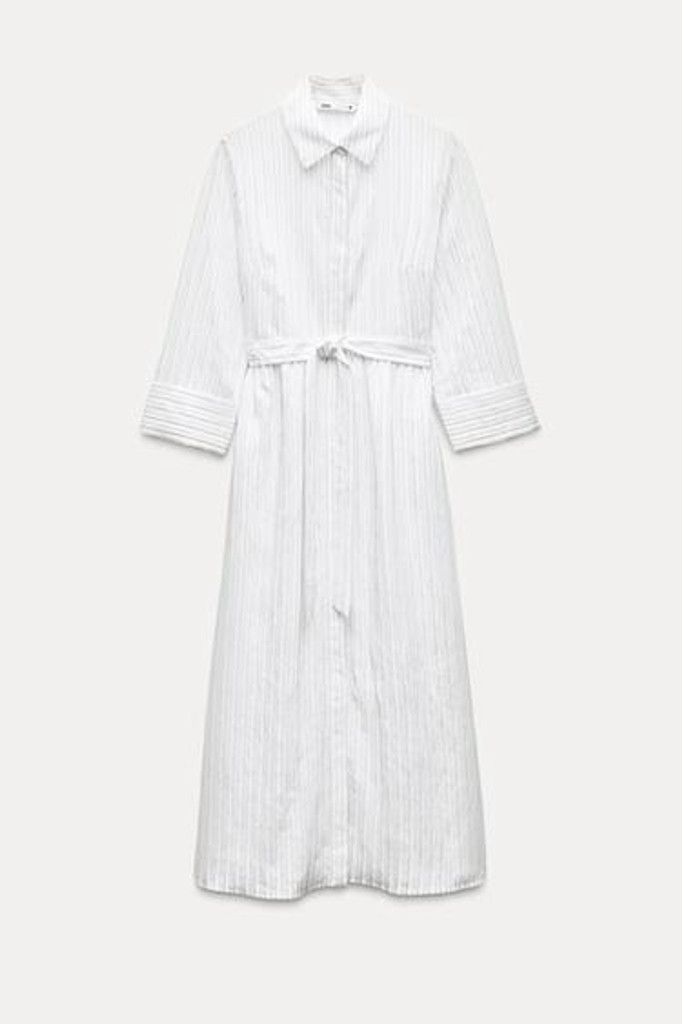 Zara Zara Belted striped dress Size S Size S / US 4 / IT 40 - 3 Thumbnail