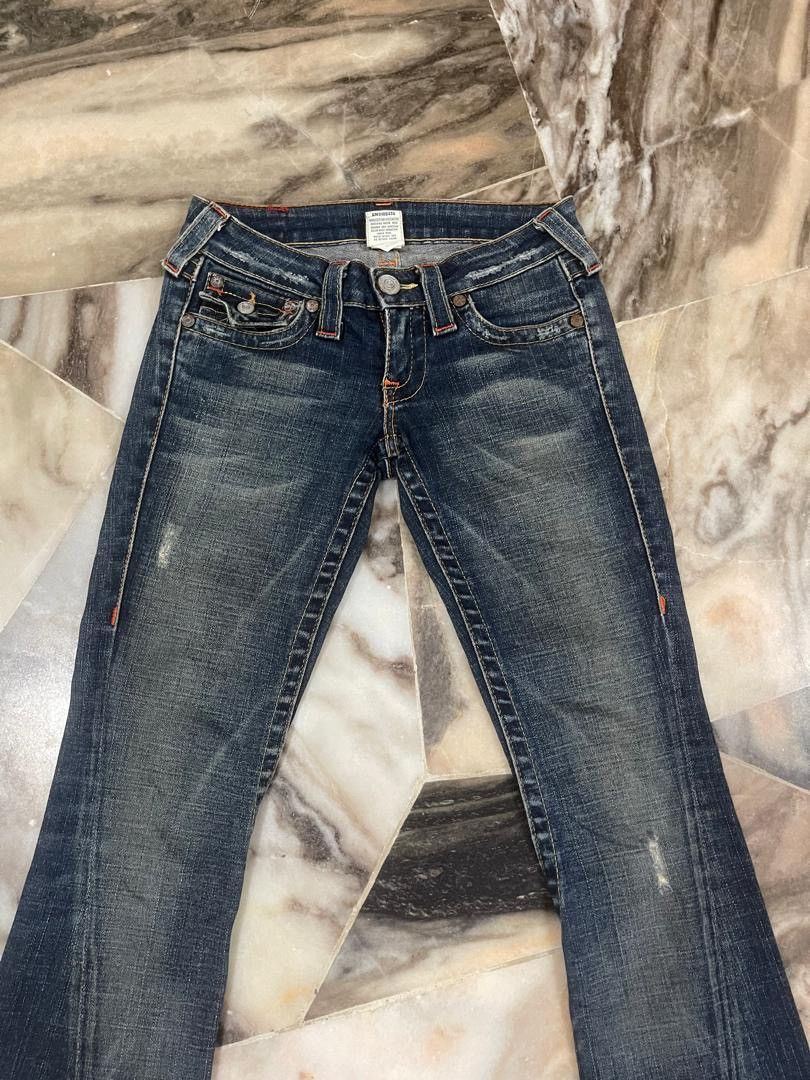 Tornado Mart Vintage True Religion Flare Denim Jeans Size 28" / US 6 / IT 42 - 2 Thumbnail