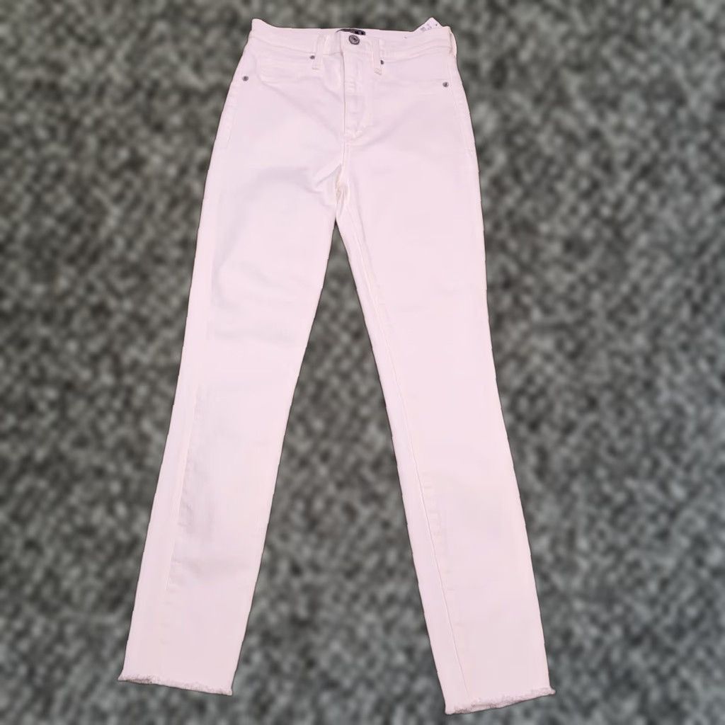 Abercrombie & Fitch Abercrombie & Fitch Jeans Slim Women 25 White High Rise Skinny 5-Pocket Stretch Denim Modern Size 42" / US 20 - 1 Thumbnail