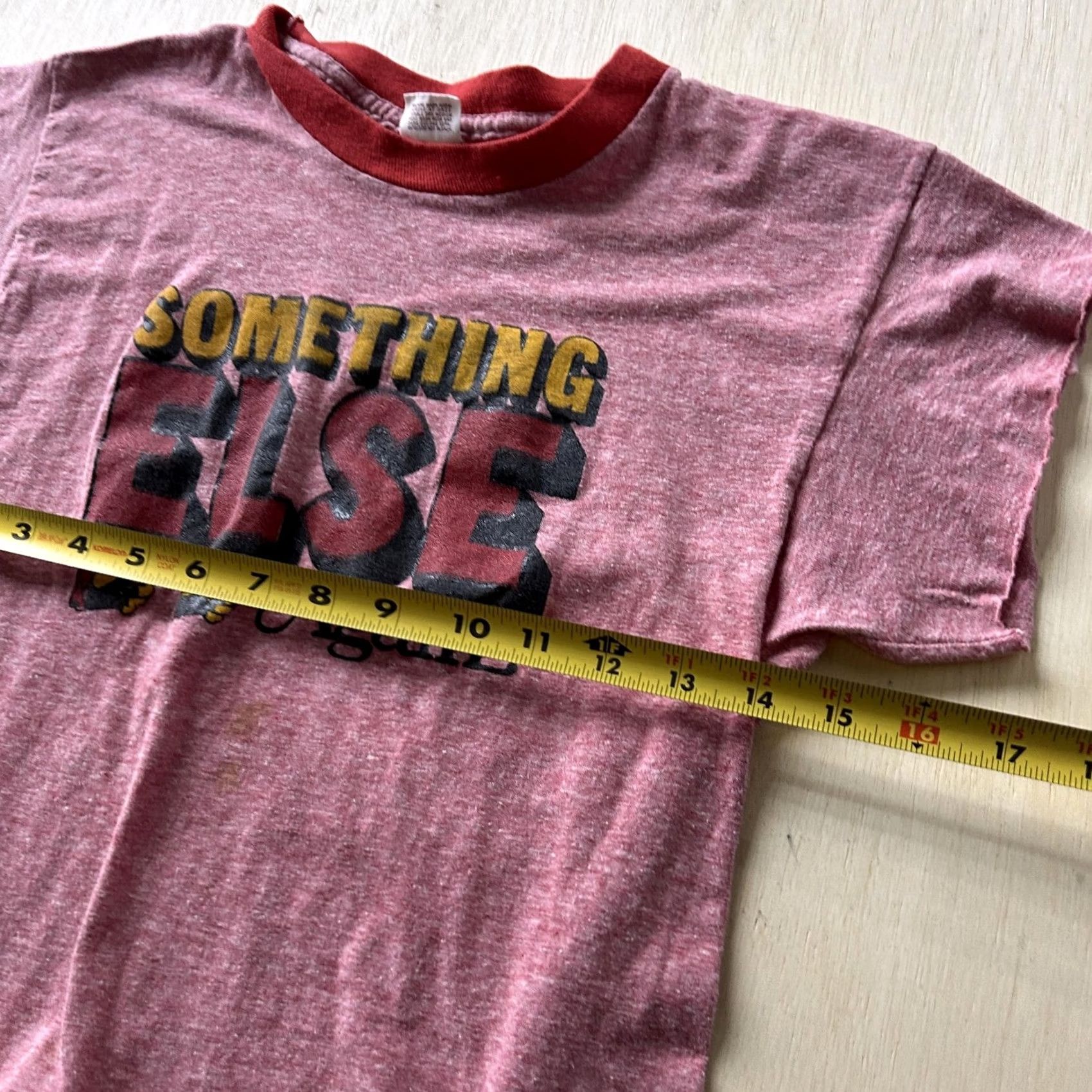 Vintage VINTAGE Mayo Spruce T-Shirt Mens Medium Red Graphic Print SOMETHING ELSE Again Crew Neck Short Sleeve Ringer Tee Size US M / EU 48-50 / 2 - 6 Thumbnail