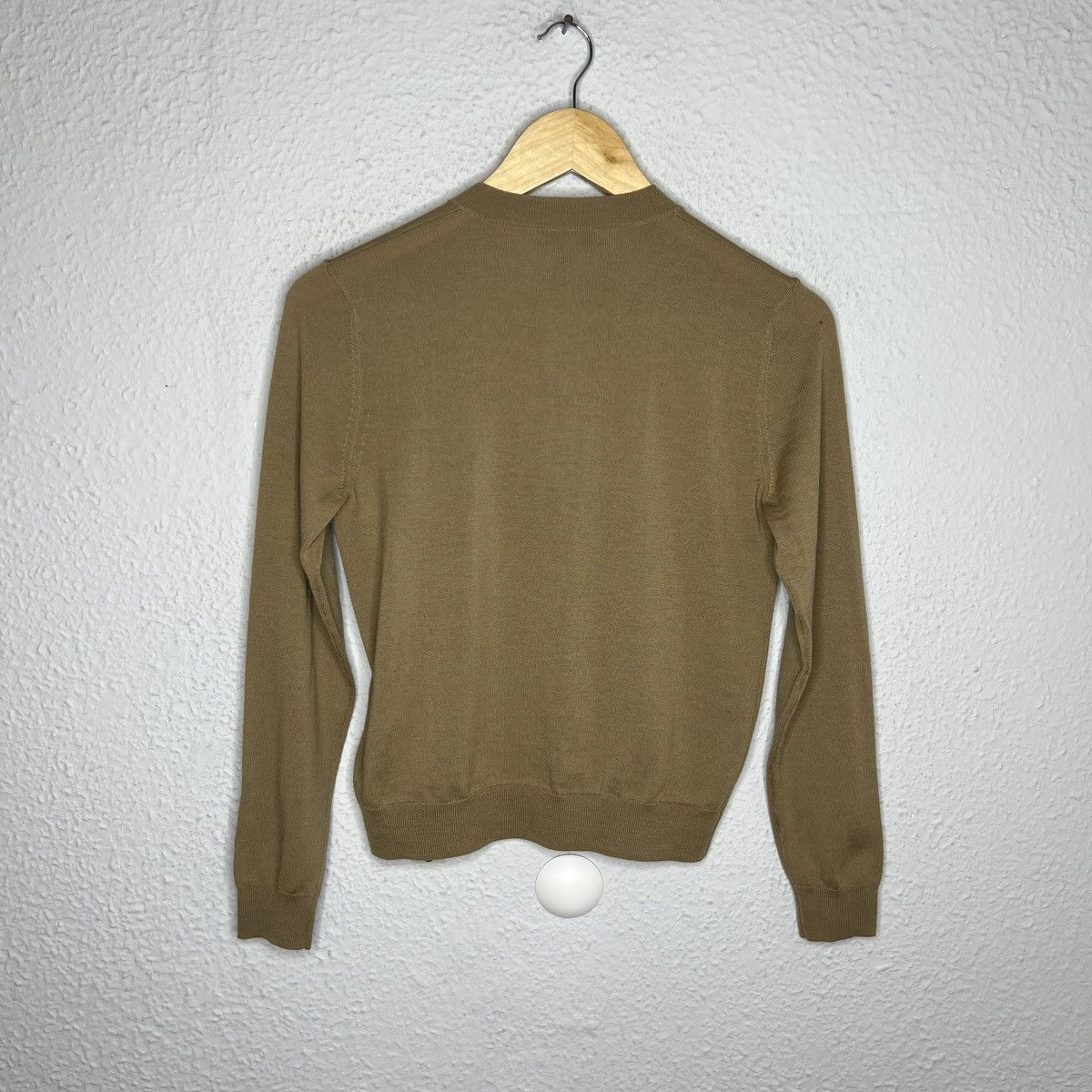 Burberry × Designer Burberry Cardigan Sweater Jumper Wool Knit Beige Brown Size XS / US 0-2 / IT 36-38 - 8 Thumbnail