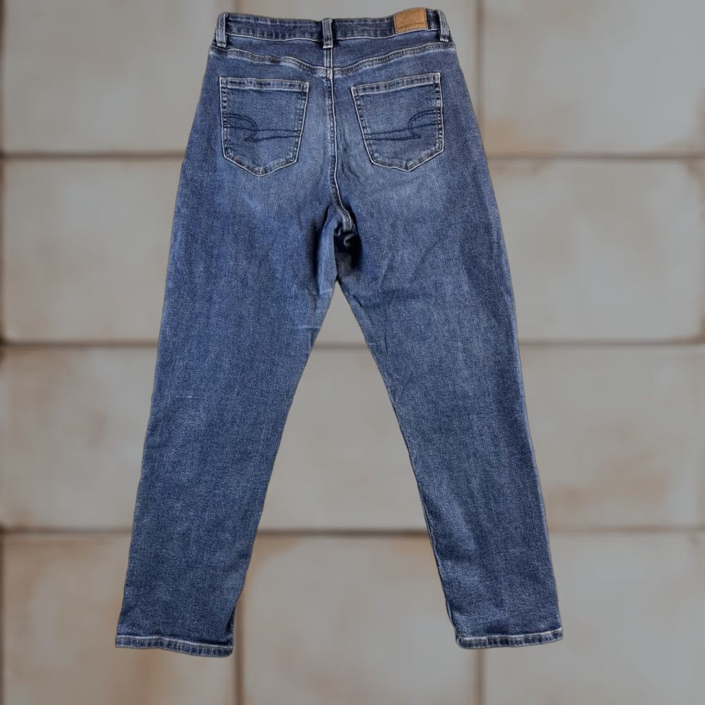 American Eagle Outfitters American Eagle Jeans Womens 10 29x26.5 Long Blue Mom Jean High Rise Boho Vintage No N/A Size 32" / US 10 / IT 46 - 1 Thumbnail