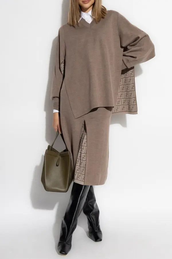 Fendi o1loc1c0426 Skirt in Brown Size 26" / US 2 / IT 38 - 4 Thumbnail