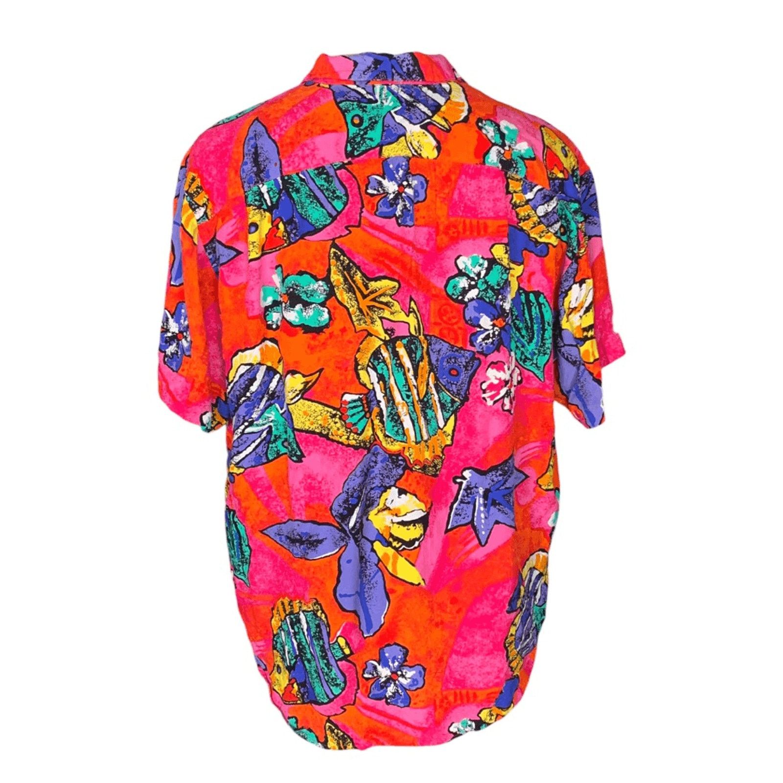 Hilo Hattie × Vintage Vintage Hilo Hattie Hawaiian Shirt Bright Tropical Fish Size US XL / EU 56 / 4 - 5 Thumbnail