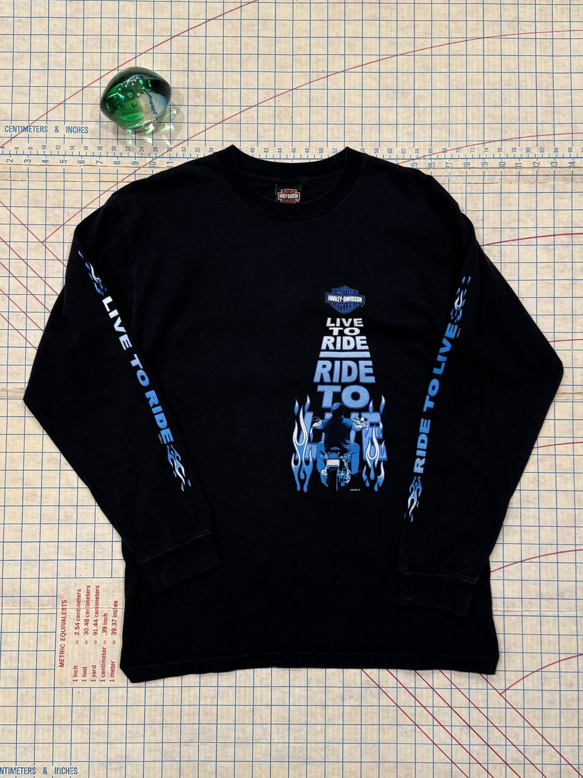 Harley Davidson Harley Davidson Live To Ride Flame Long Sleeve With Flaw Lrg Size US L / EU 52-54 / 3 - 5 Thumbnail