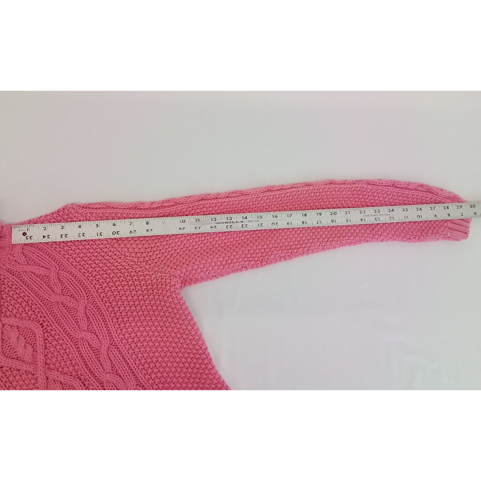 Ralph Lauren Lauren by Ralph Lauren Sweater Women's L Pink Cable knit Size L / US 10 / IT 46 - 9 Thumbnail