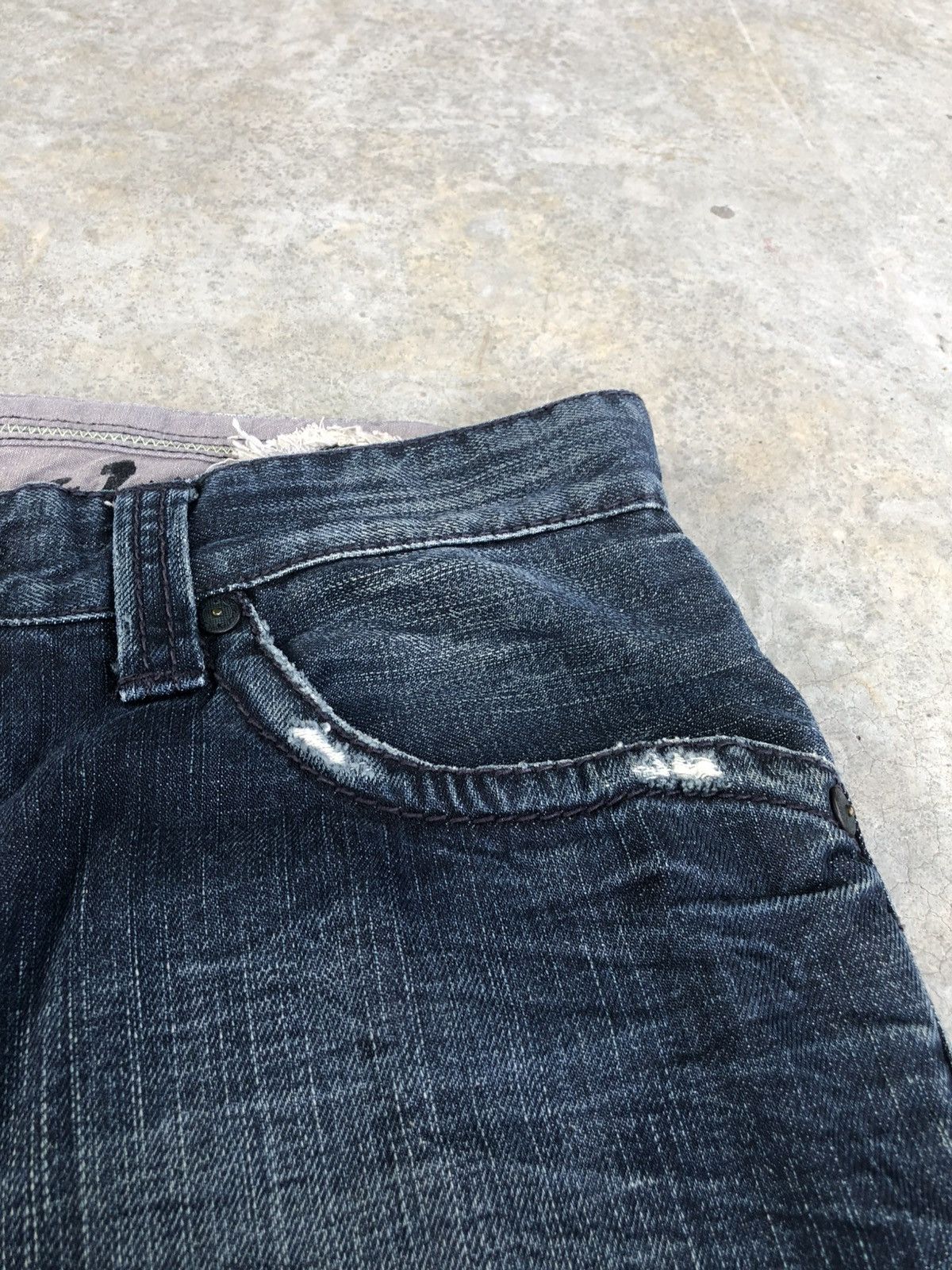 If Six Was Nine Japanese Stitch’s Flared Jeans Distressed Denim Size US 32 / EU 48 - 14 Thumbnail