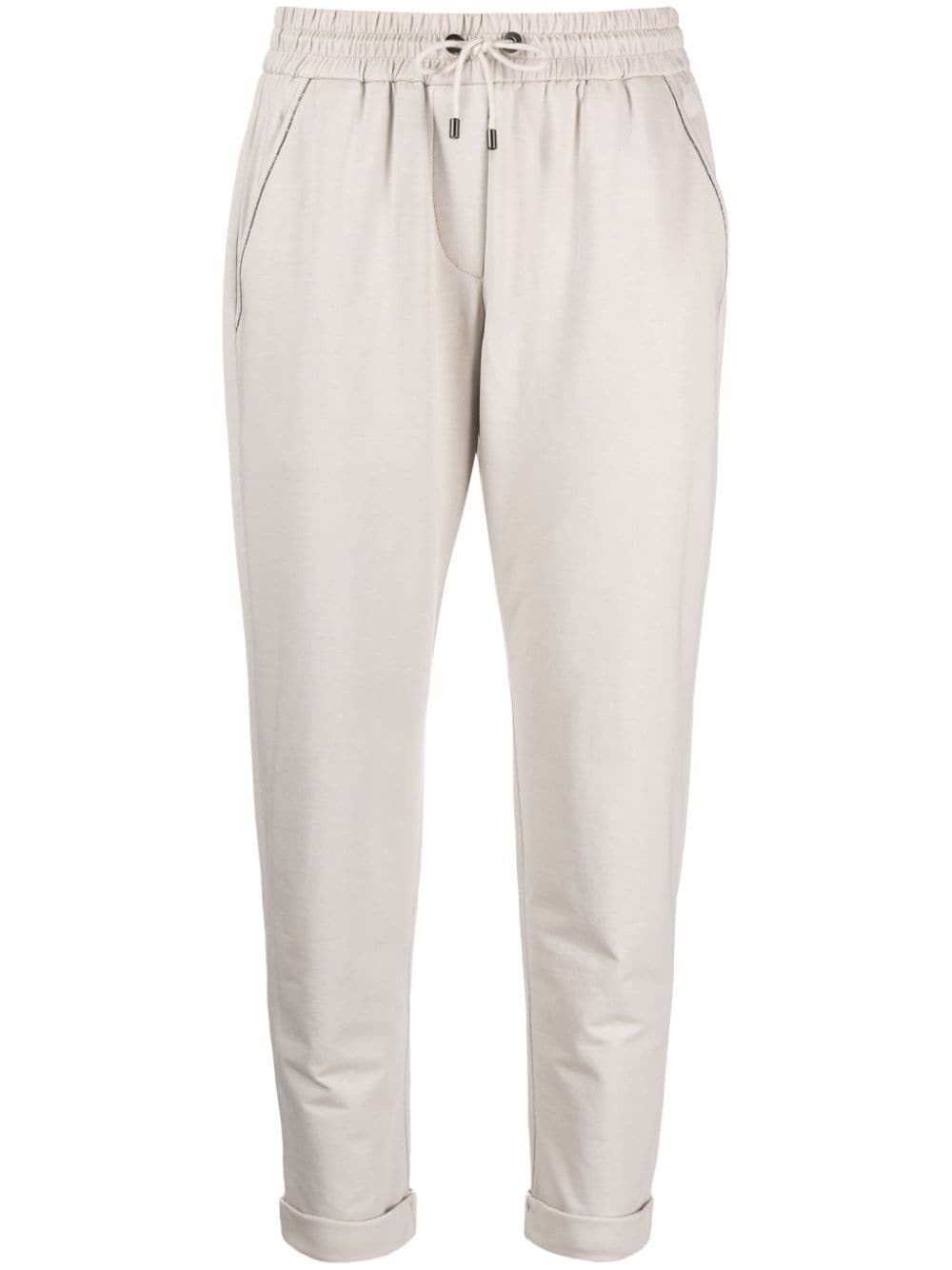 Brunello Cucinelli o1y0725 Sweatpant in Beige Size 26" / US 2 / IT 38 - 1 Thumbnail