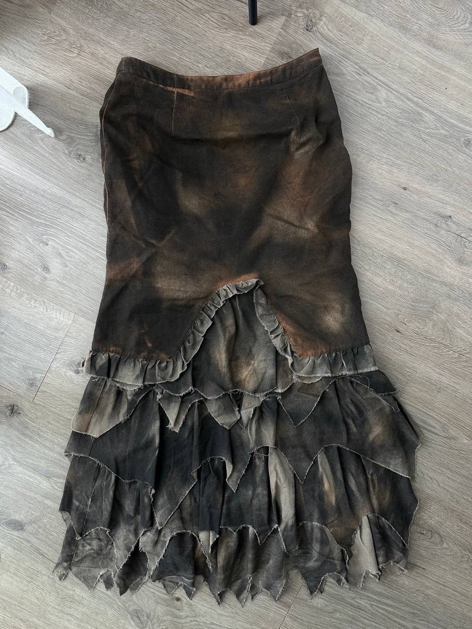 Japanese Brand × Vintage Vintage RQ-BL Avant Garde Long Brown Womens Skirt Size 32" / US 10 / IT 46 - 7 Thumbnail