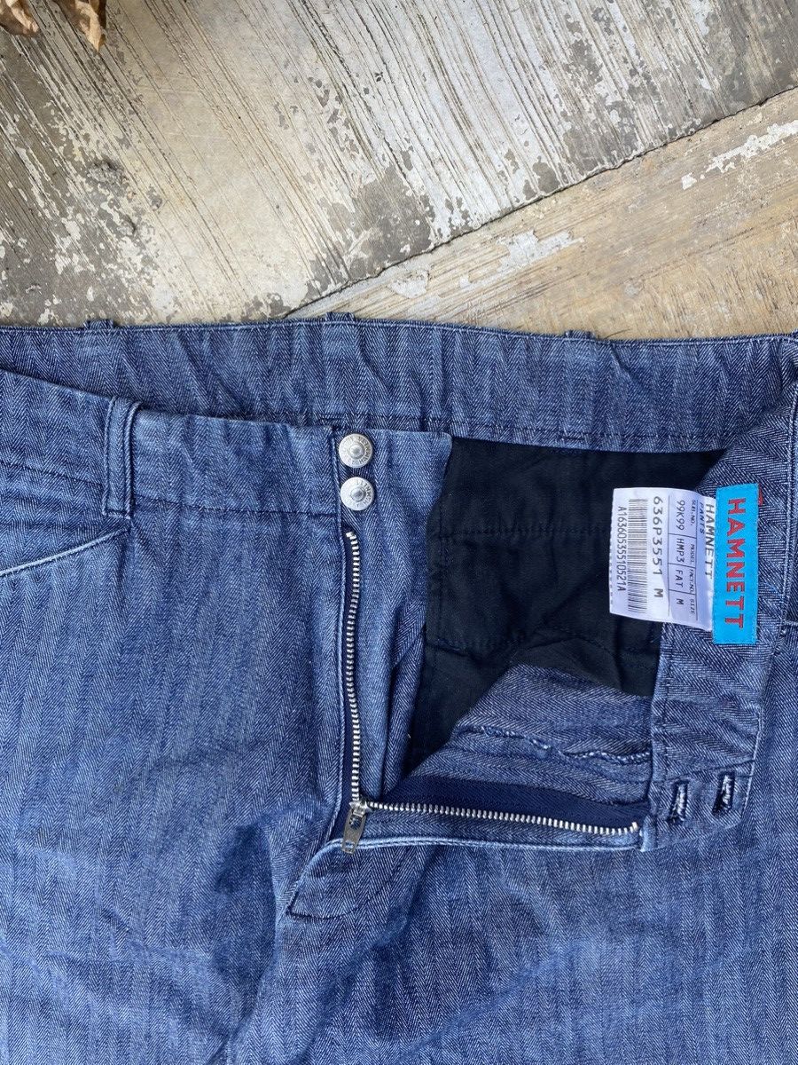 Katharine Hamnett London × Vintage Hamnett Harringbone Cotton Twill Flare Pants Size 29" - 6 Thumbnail