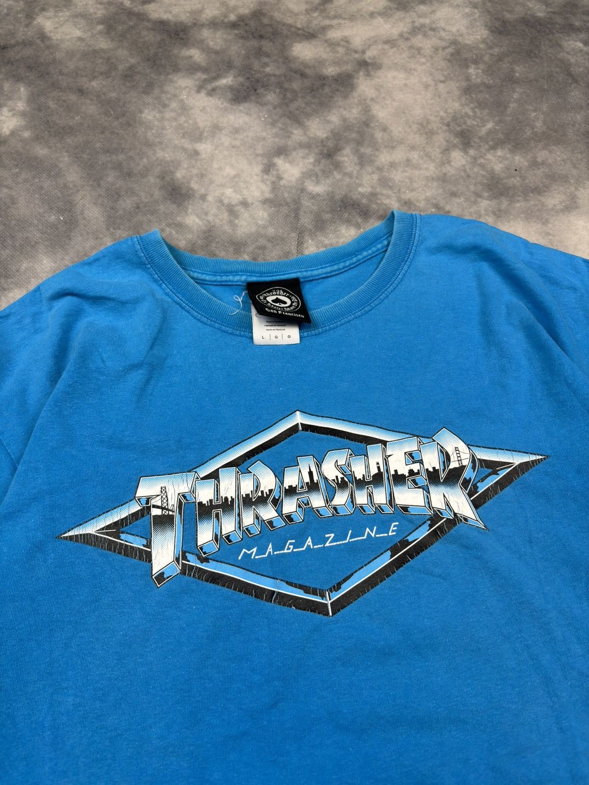 Thrasher × Vintage Vintage Trasher Metal Logo Y2k Streetwear Skate Drip Drill Size US L / EU 52-54 / 3 - 2 Thumbnail