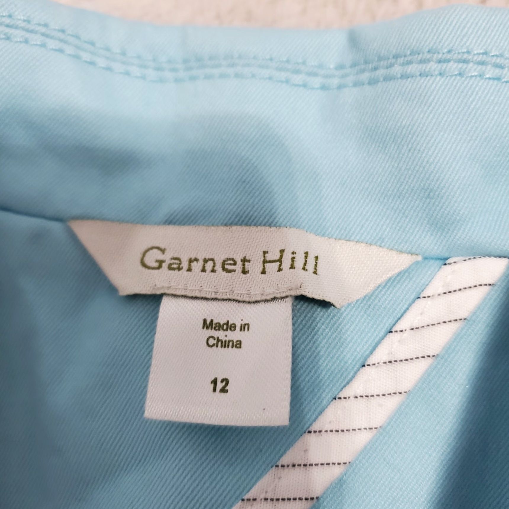 Vintage Garnet Hill Blazer Women 12 Light Blue Cotton One Button Pockets Academia Size XL / US 12-14 / IT 48-50 - 3 Thumbnail