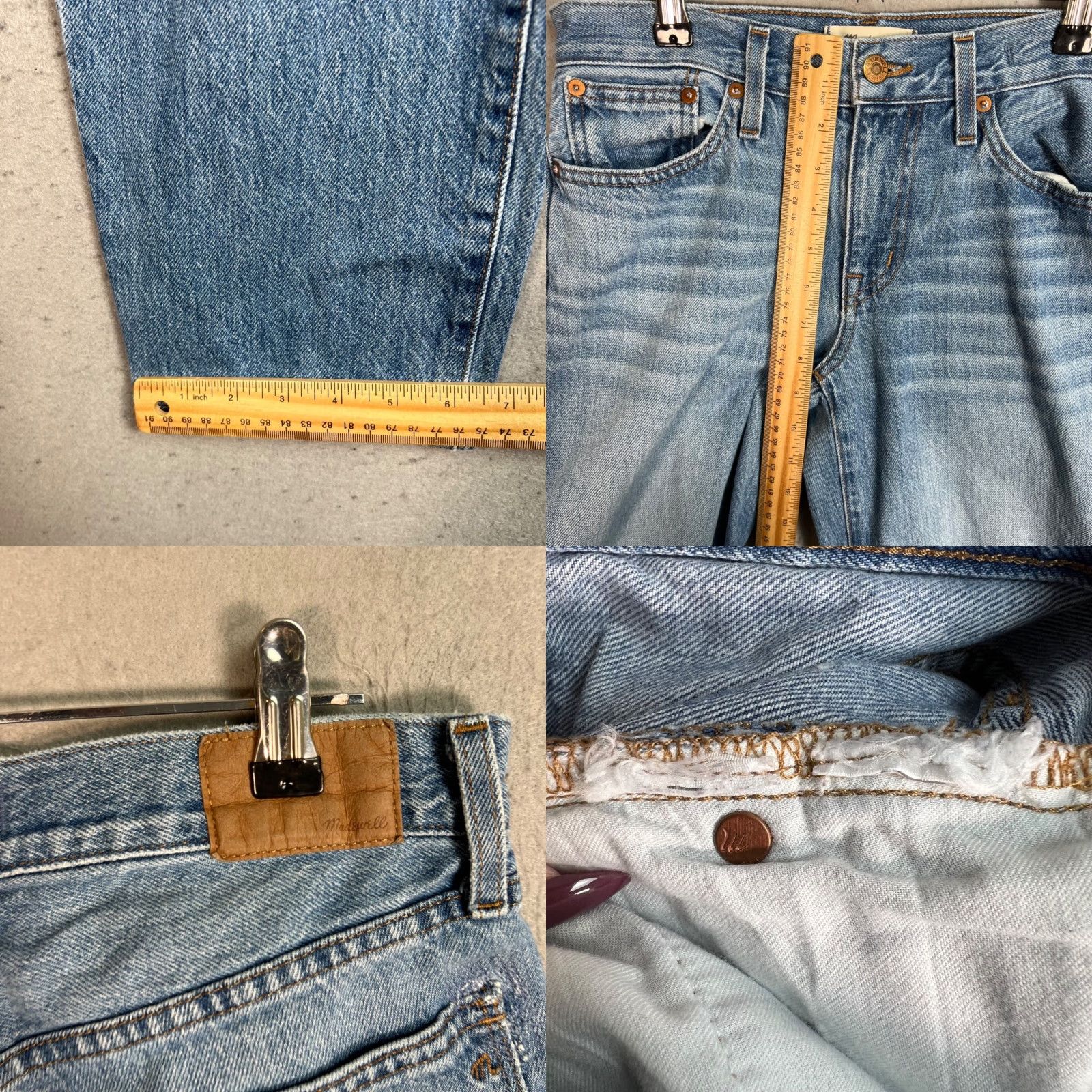 Madewell Madewell The Slouchy Boyjean Jeans Womens 25P Light Wash Denim Blue 5-Pocket Design Boyfriend Jeans 27 in Inseam Spring Summer Fall Winter Womens Size 42" / US 20 - 8 Thumbnail