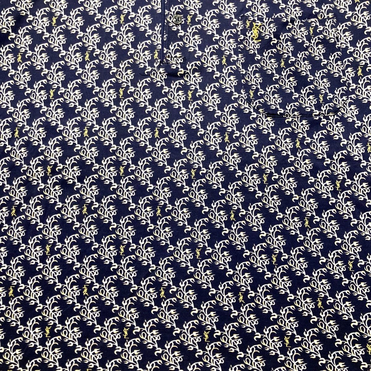 Yves Saint Laurent 1990s Yves Saint Laurent Pour Homme Monogram Polo Shirt Size US XL / EU 56 / 4 - 5 Thumbnail
