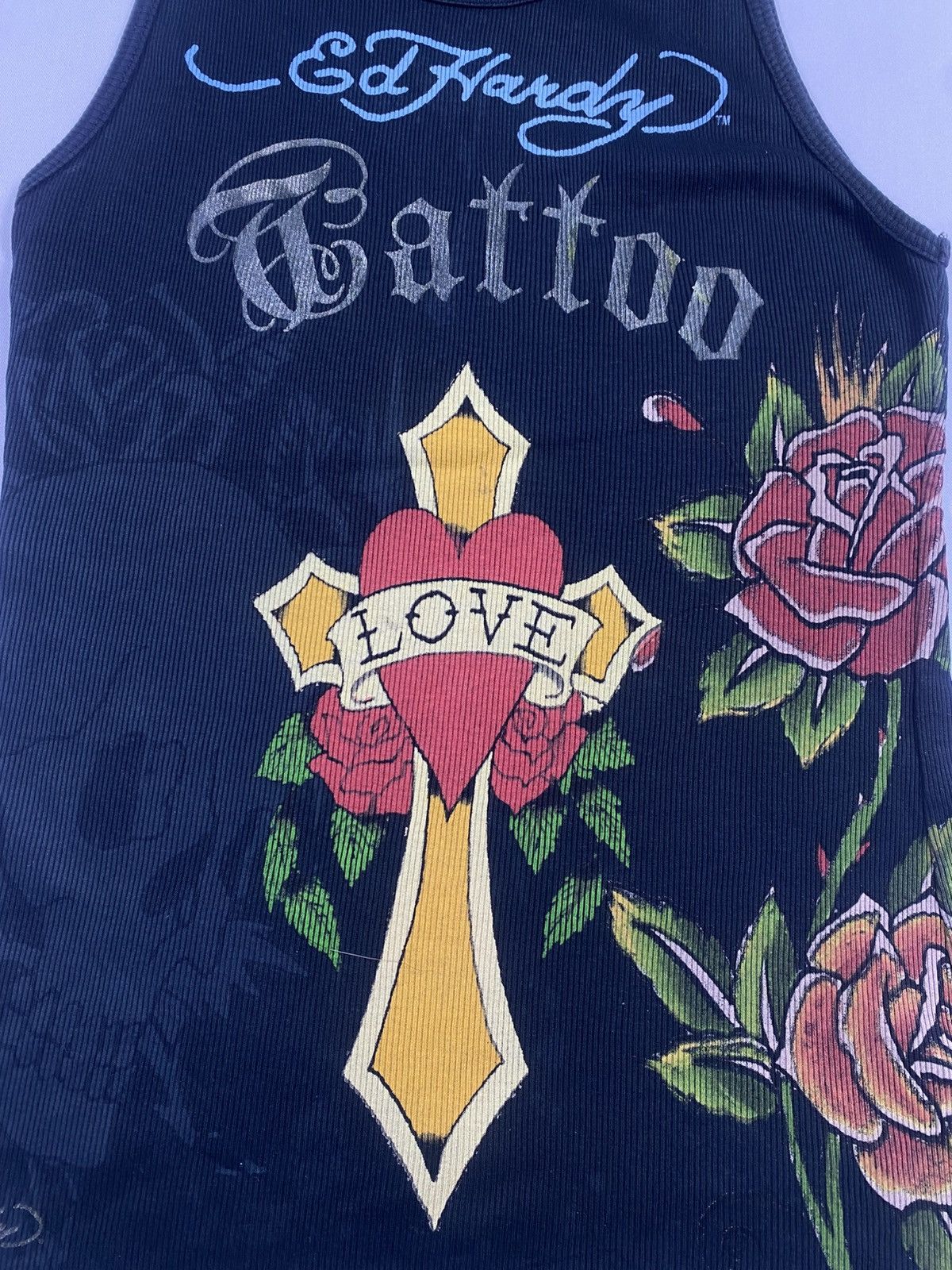 If Six Was Nine Ed Hardy Tattoo Cross top Size US S / EU 44-46 / 1 - 3 Thumbnail