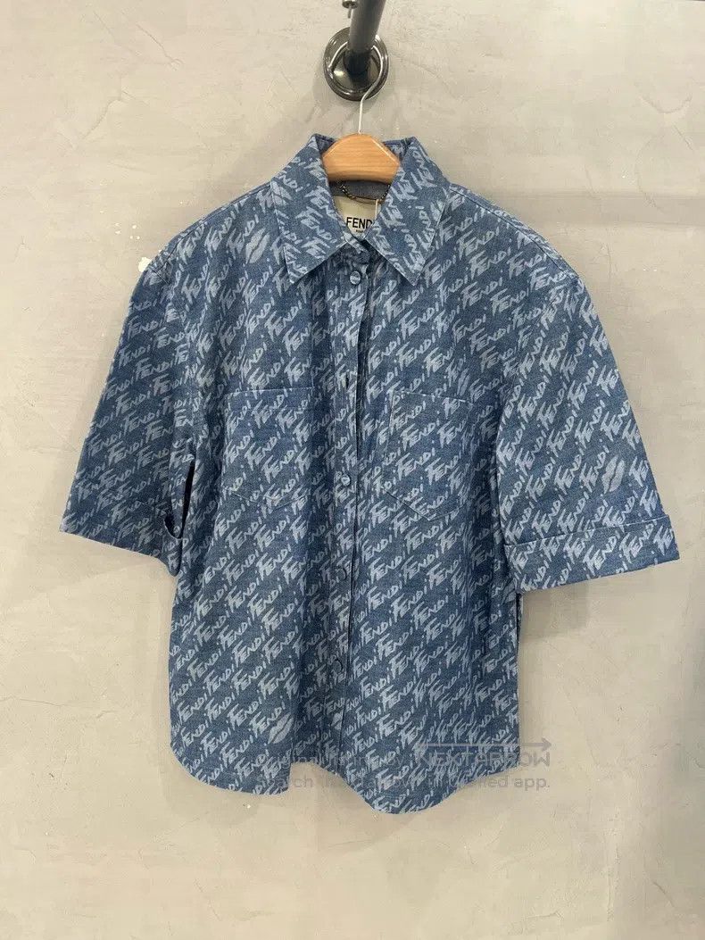 Fendi Fendi Full Alphabet Thin Denim Short Sleeve Size XS / US 0-2 / IT 36-38 - 1 Thumbnail
