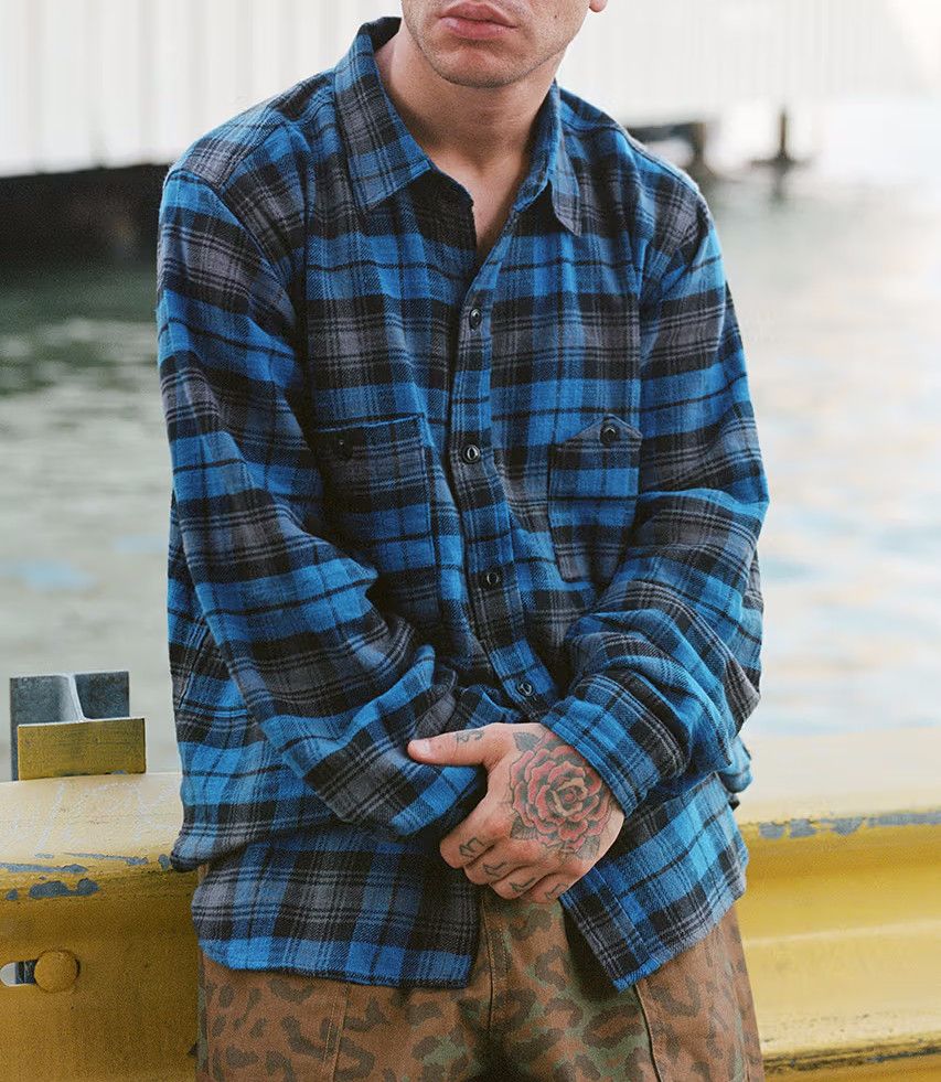 Engineered Garments × Palace Panel Check Work Shirt | Grailed