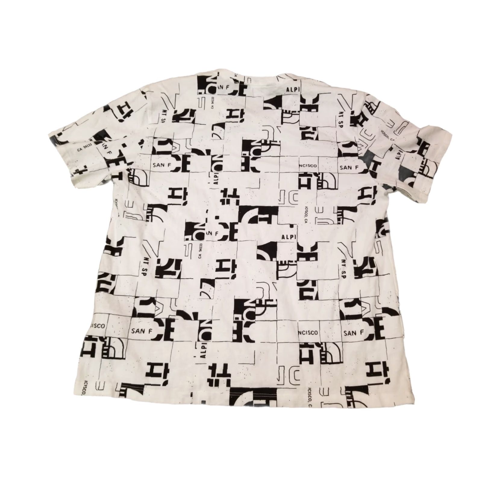 The North Face VINTAGE? No, The North Face Women's T-Shirt Short Sleeve Tee White S Cotton Athletic Regular Graphic Print All Over Shirt Womens Small T-Shirt Size S / US 4 / IT 40 - 2 Thumbnail