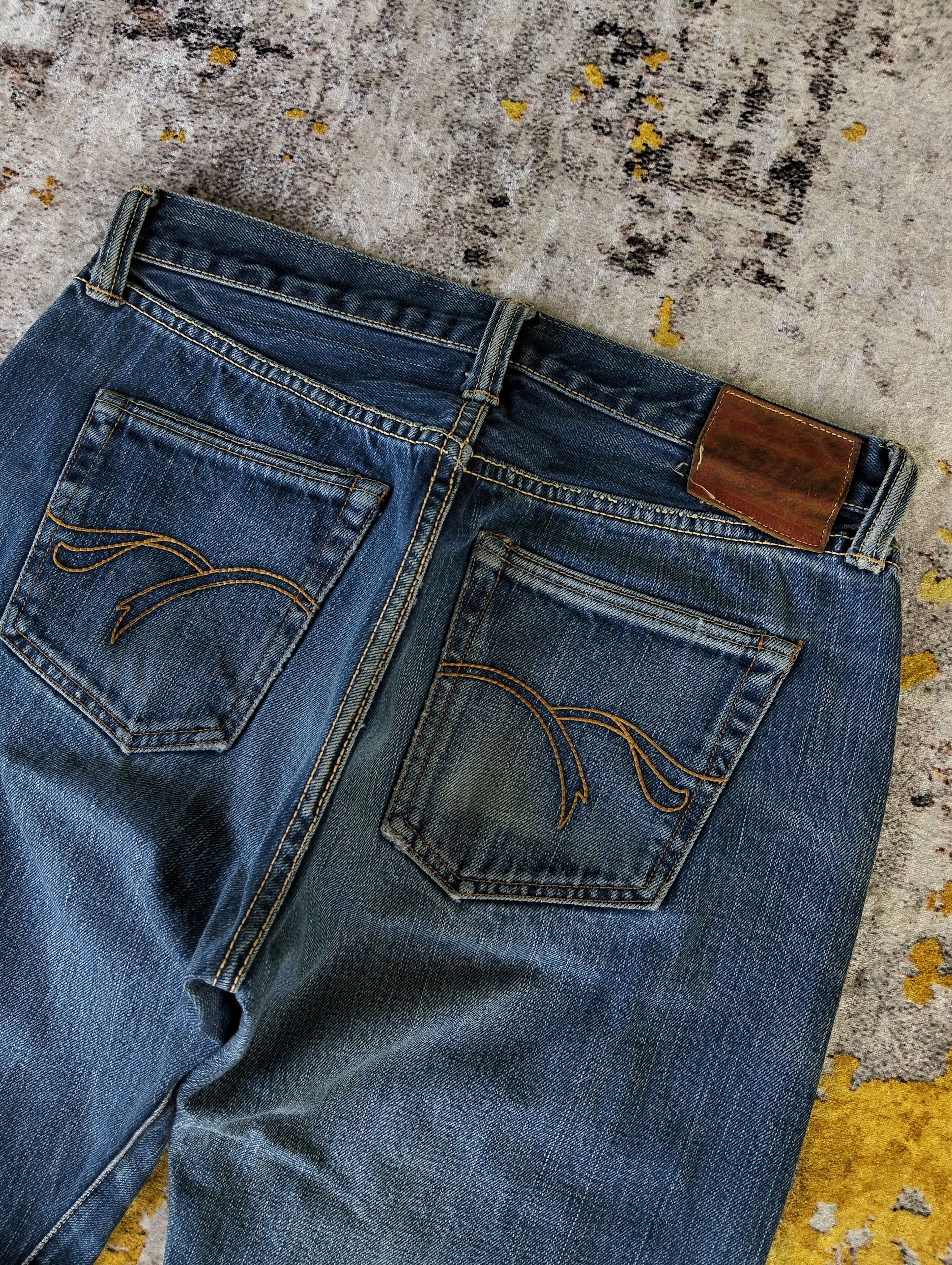 The Flat Head Vintage The Flat Head Button Fly Orange Line Selvedge Denim Size US 30 / EU 46 - 7 Thumbnail