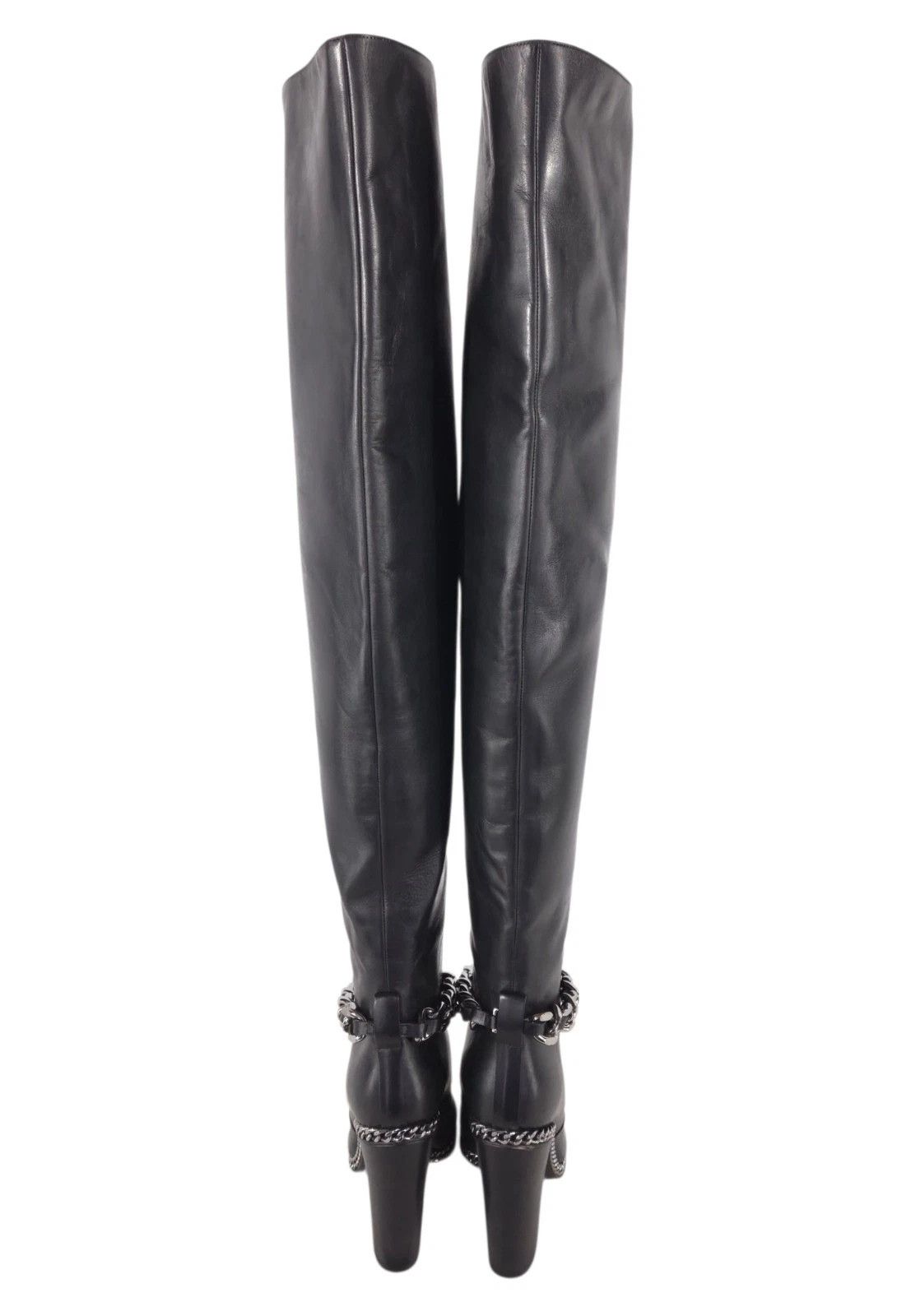Balmain Balmain Chain Peep Toe Over The Knee Boots US 7.5 IT 37.5 W Size US 7.5 / IT 37.5 - 9 Thumbnail