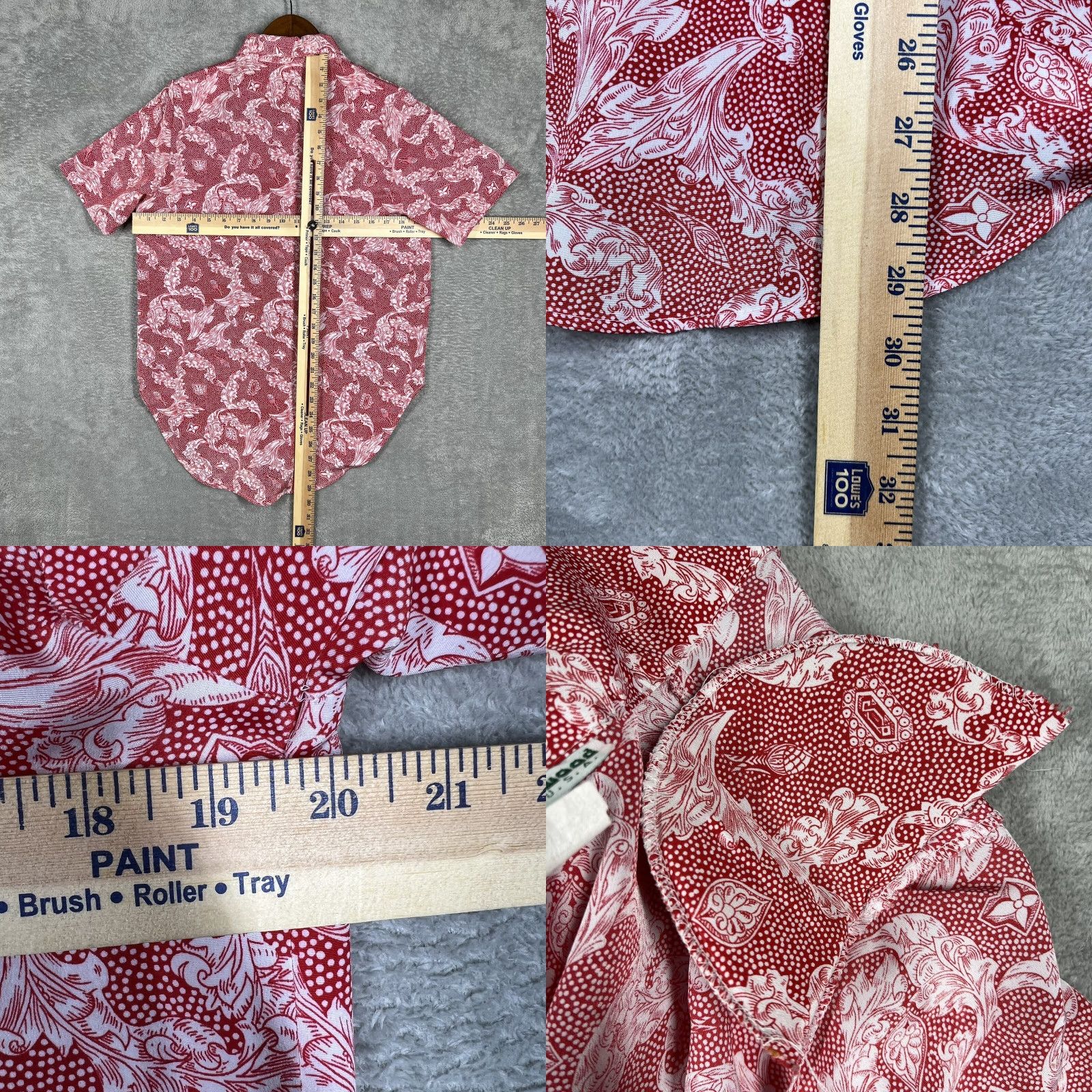 Vintage VINTAGE J.J. Greenwood Women’s Small Button Up Top Blouse Red Floral Dotted USA Shirt S Red 1970s Hippy Womens Size S / US 4 / IT 40 - 8 Thumbnail