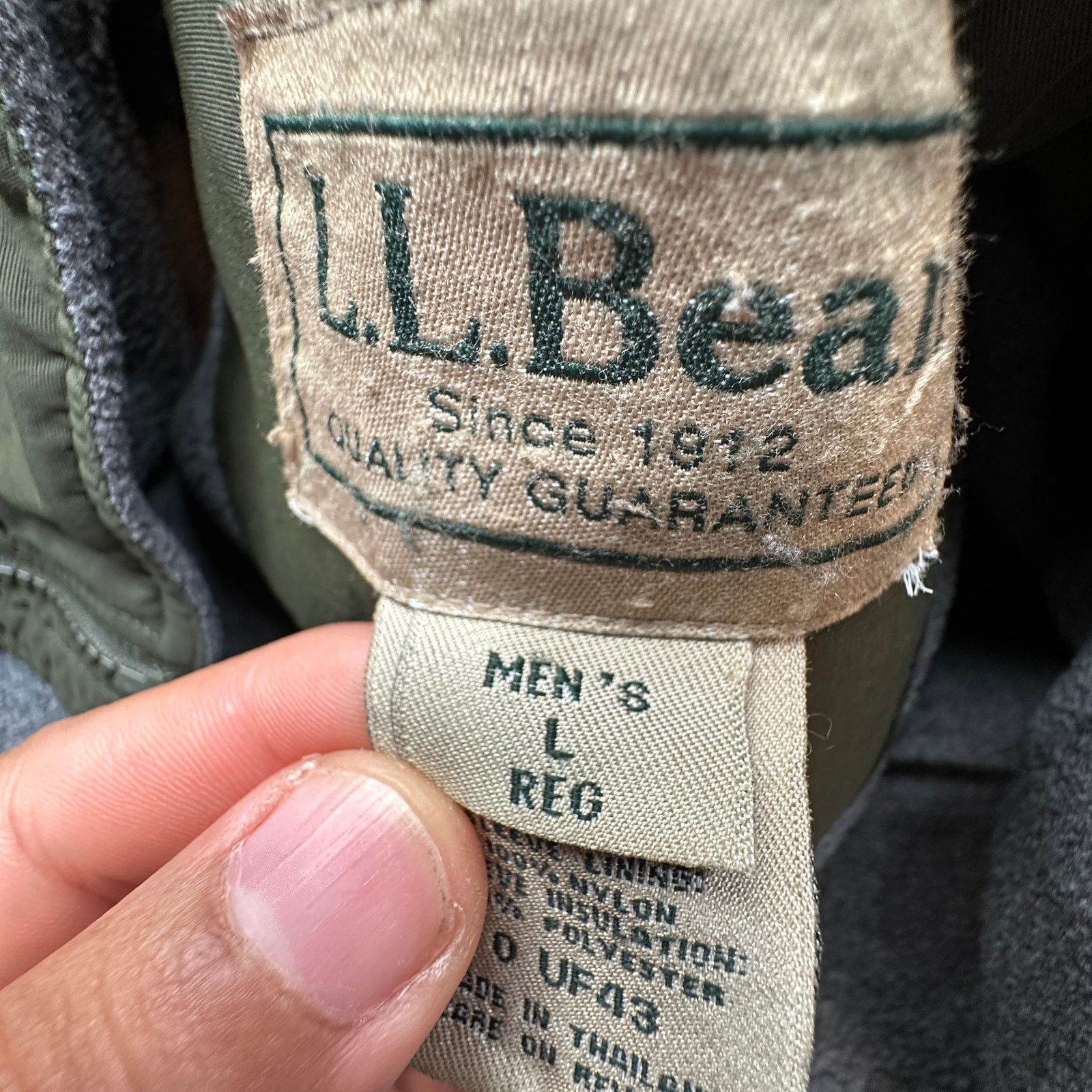 L.L. Bean LL Bean UF43 Fleece Lined Nylon Warm Up Bomber Jacket Large Size US L / EU 52-54 / 3 - 3 Thumbnail