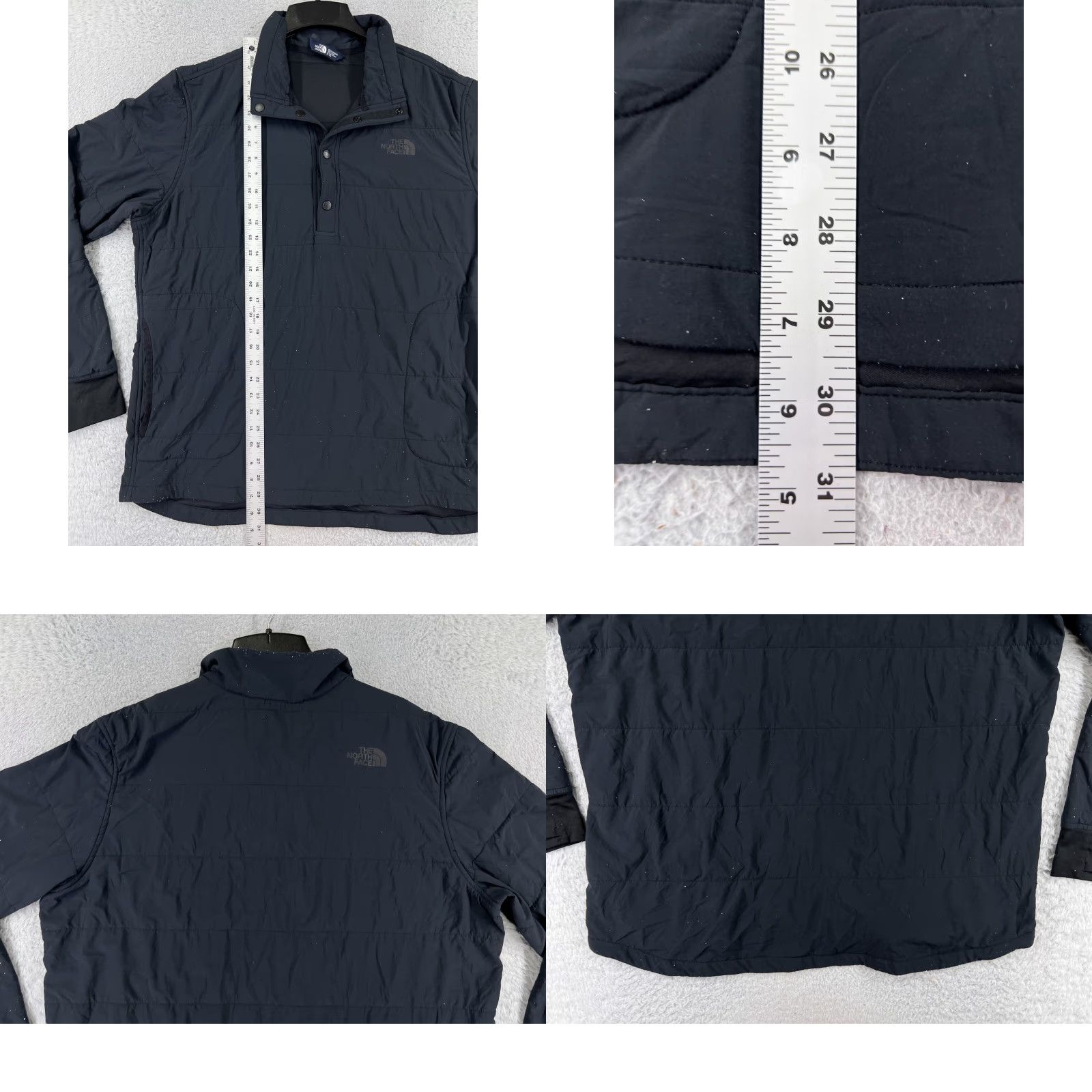 The North Face The North Face Sweater Mens XL Black 1/4 Button Pocket Polyester Knit Mock Neck Pullover Size US XL / EU 56 / 4 - 9 Thumbnail