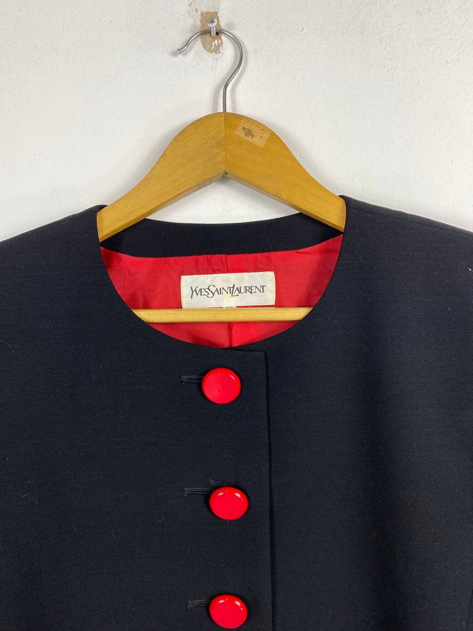 Designer × Yves Saint Laurent vintage yves saint laurent wool jacket nice design Size S / US 4 / IT 40 - 2 Thumbnail